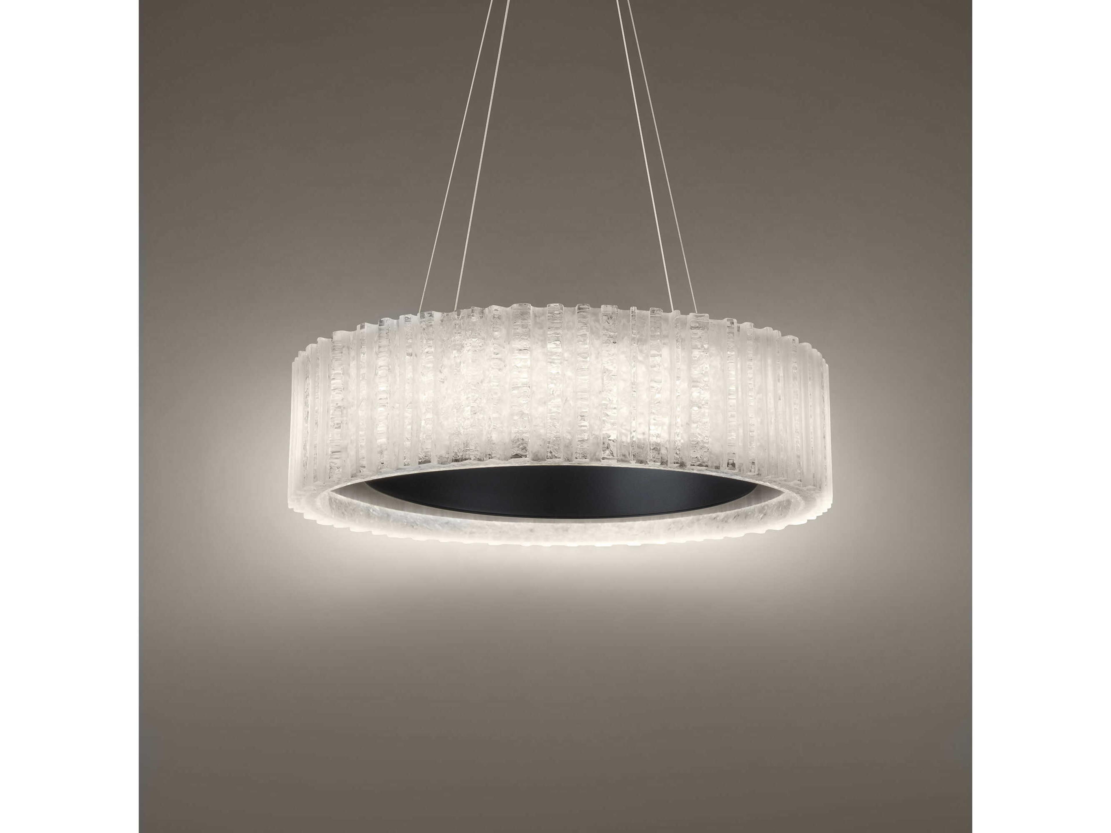 Modern Forms Rhiannon 1-Light Black Crystal LED Round Pendant