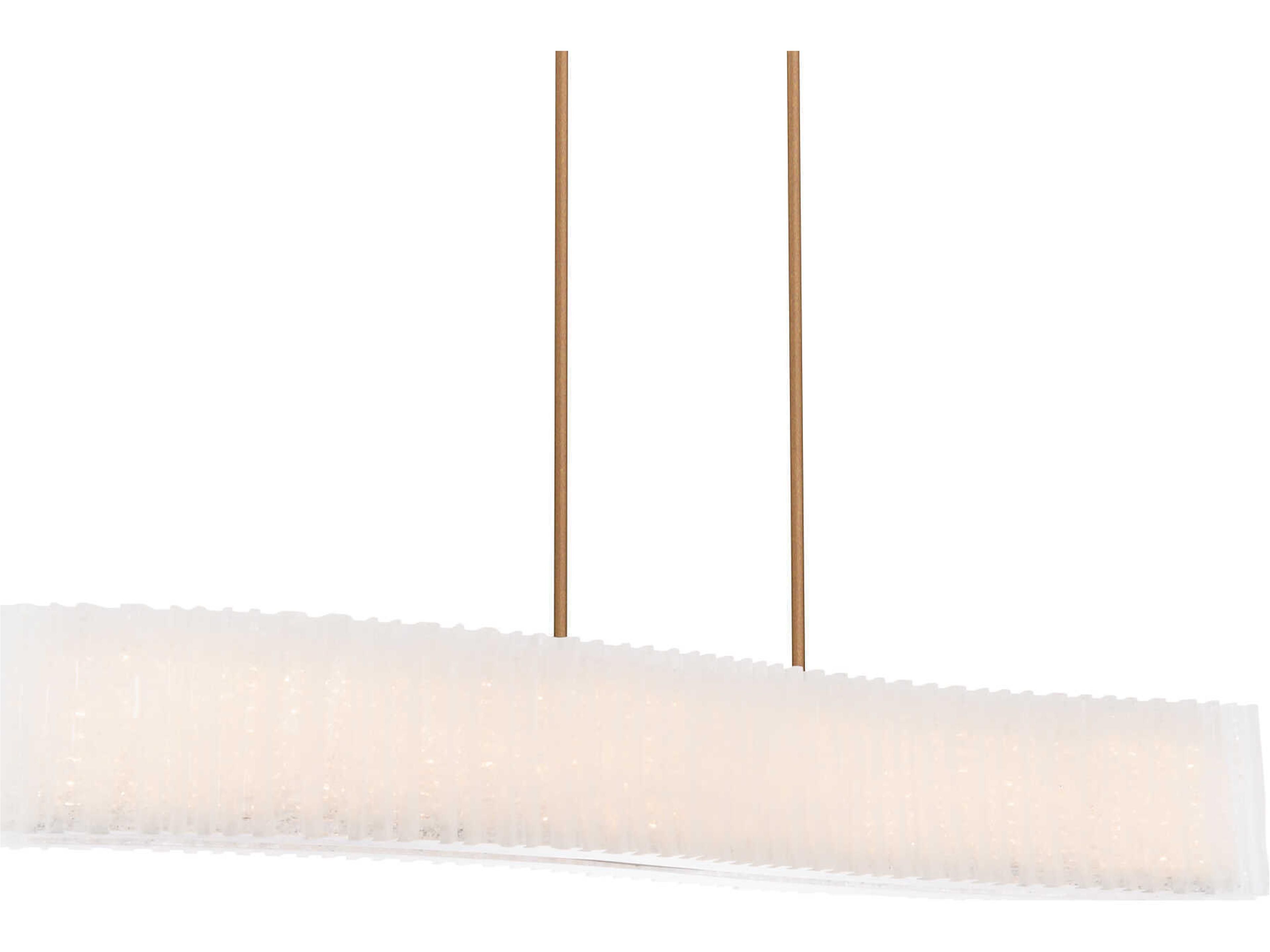 Modern Forms Rhiannon 1-Light Aged Brass Crystal LED Linear Island Pendant