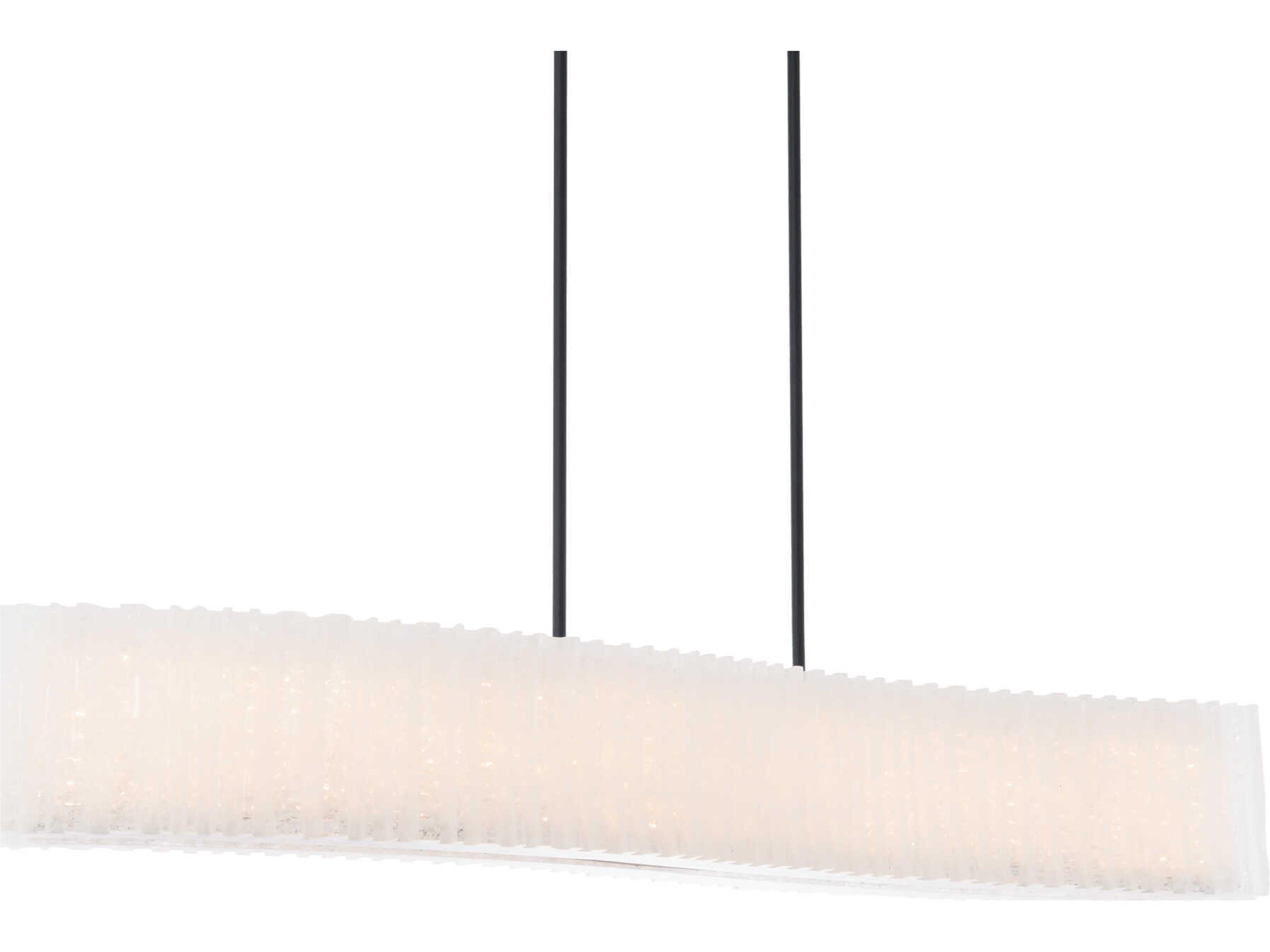 Modern Forms Rhiannon 1-Light Black Crystal LED Linear Island Pendant