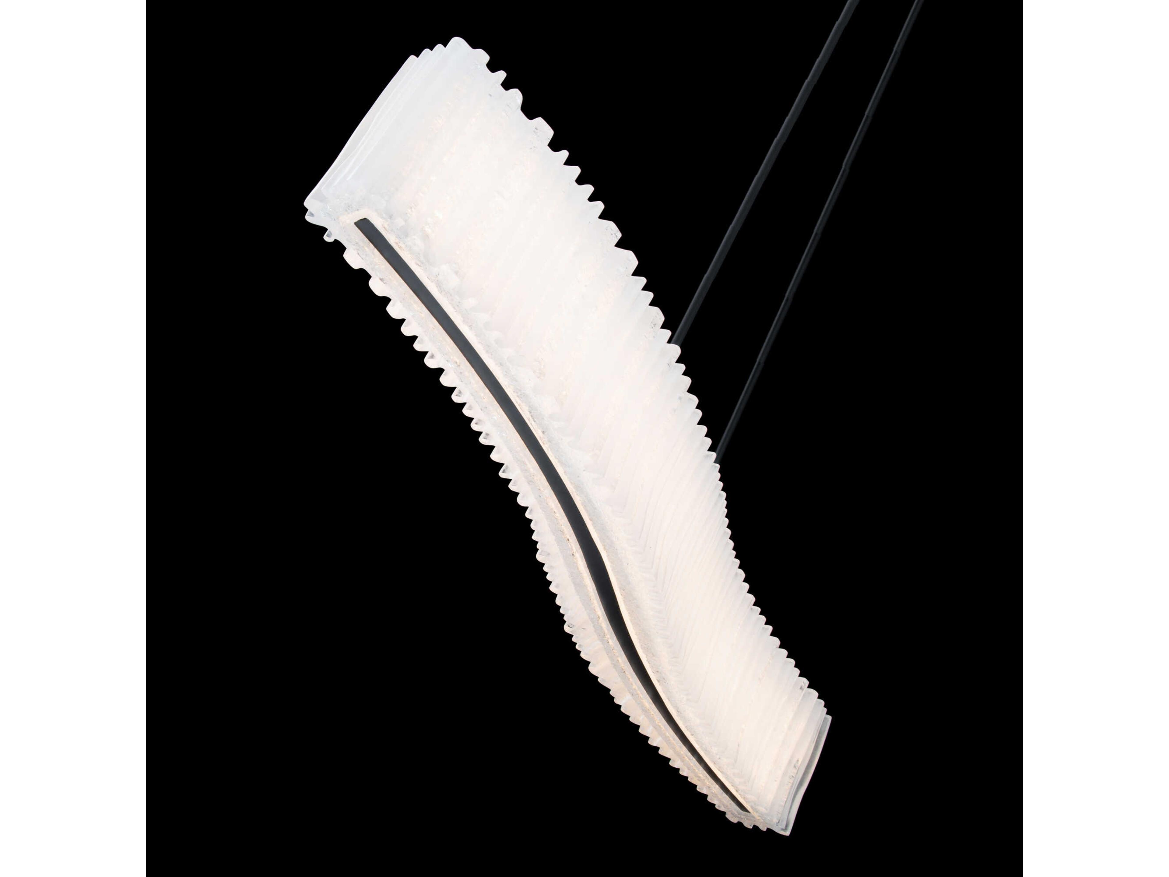 Modern Forms Rhiannon 1-Light Black Crystal LED Linear Island Pendant