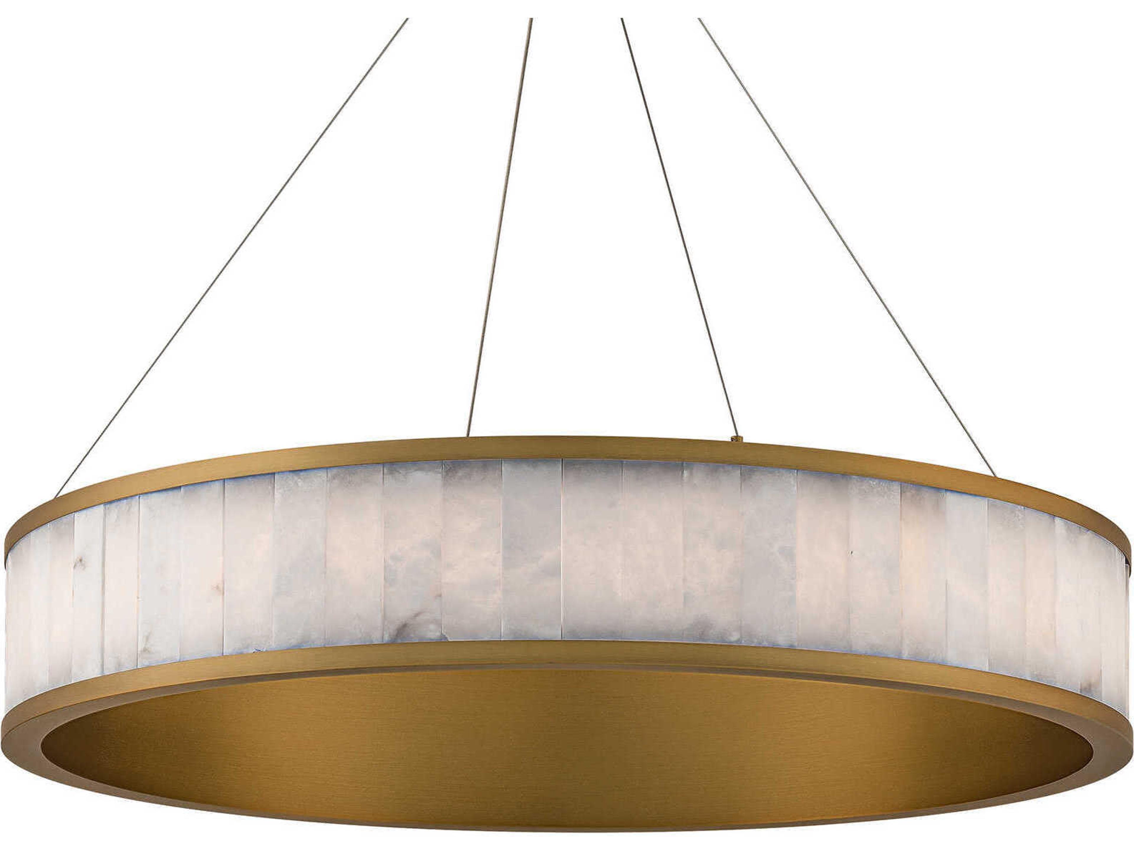 Modern Forms Coliseo 1-Light Aged Brass Round Pendant