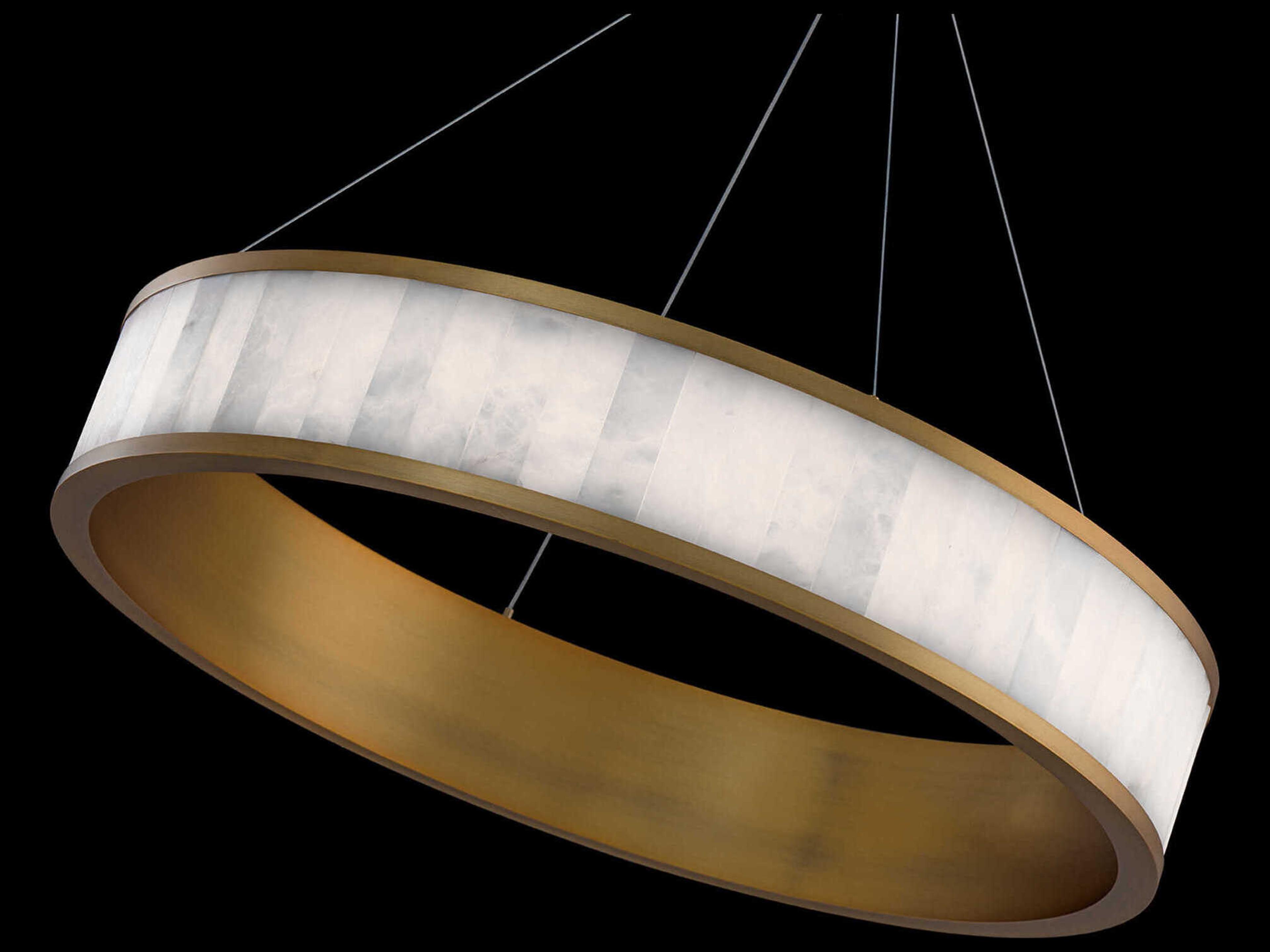 Modern Forms Coliseo 1-Light Aged Brass Round Pendant