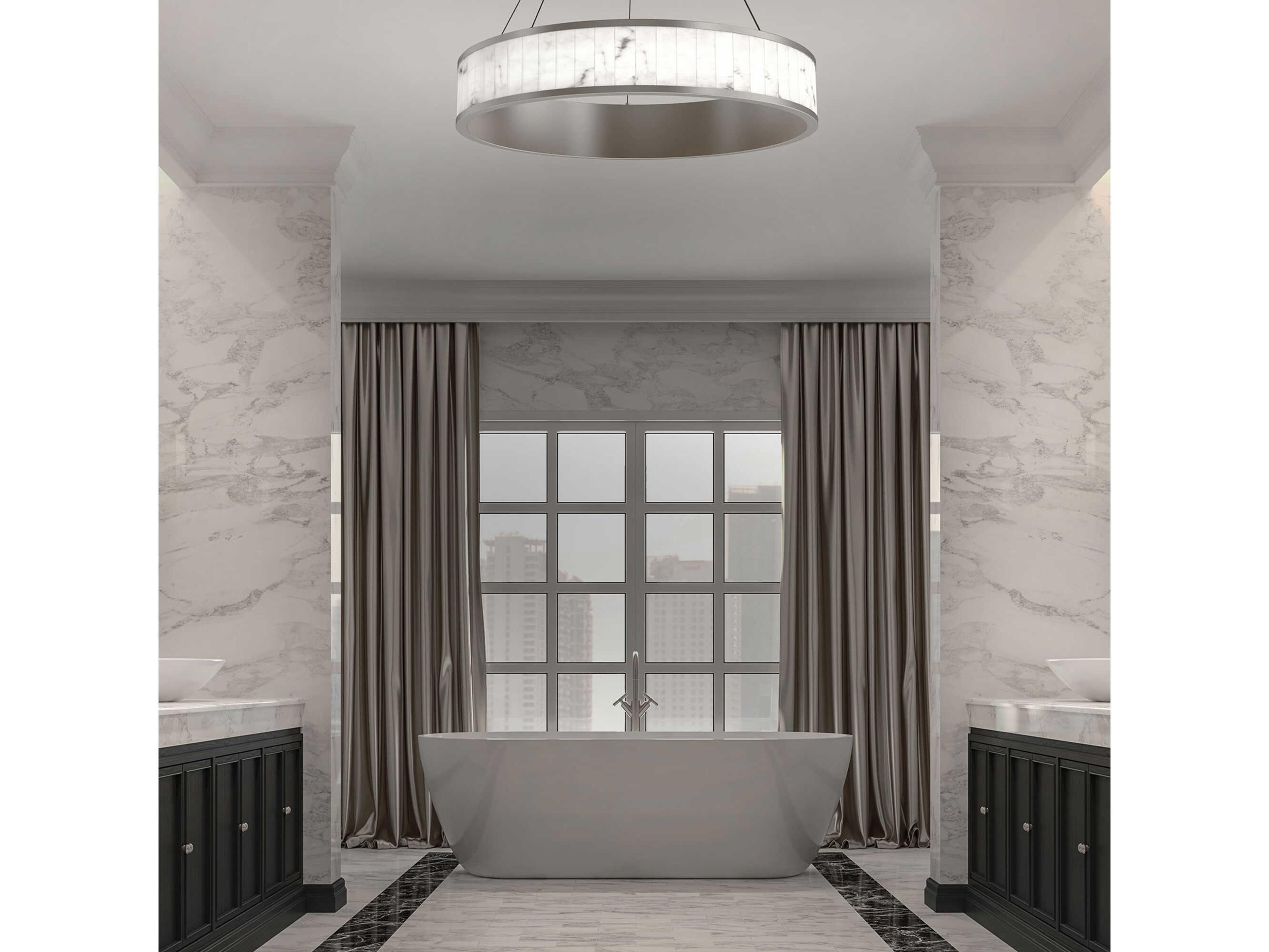 Modern Forms Coliseo 1-Light Antique Nickel LED Round Pendant