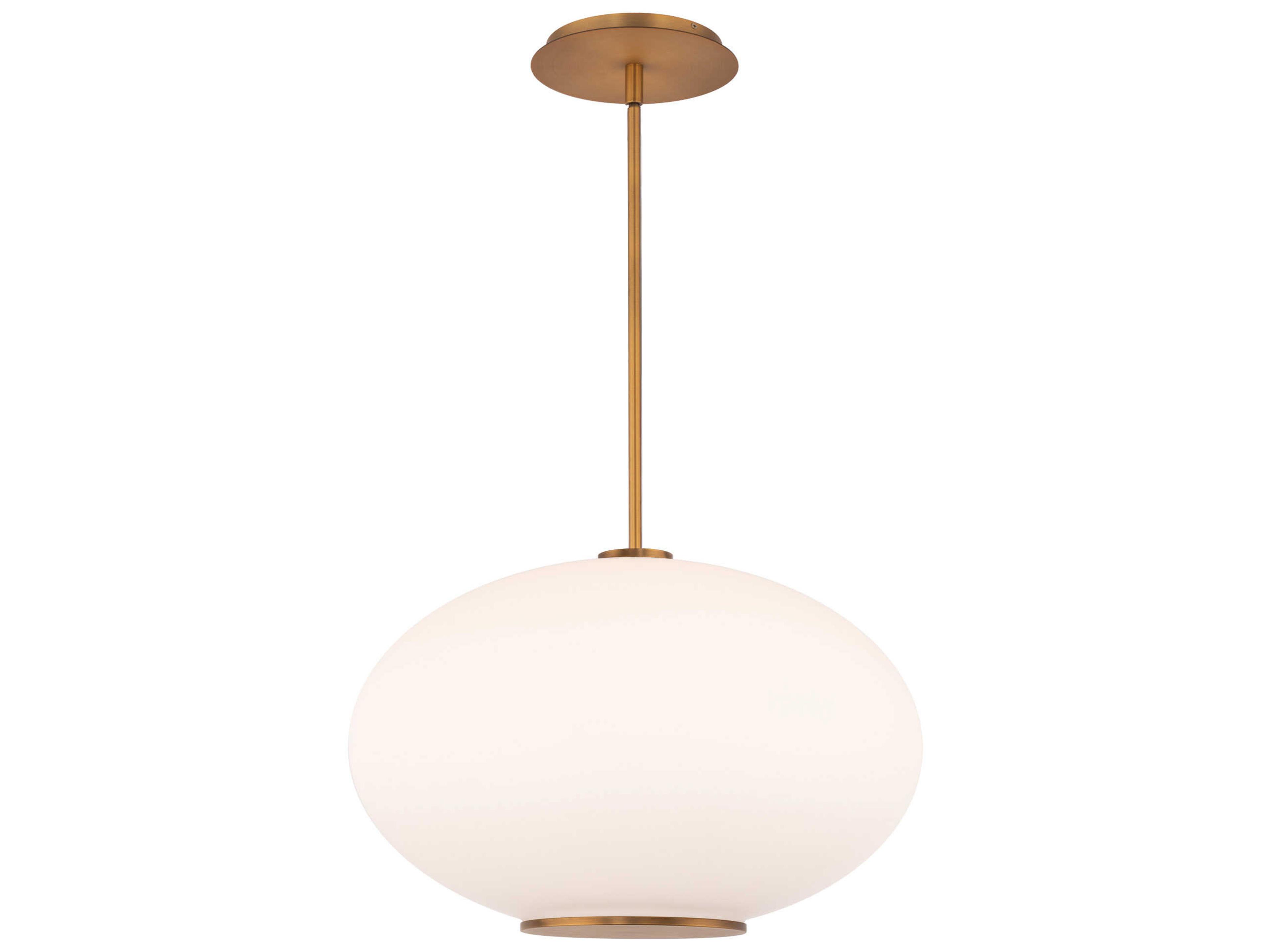 Illusion 1-Light Aged Brass Glass LED Globe Pendant