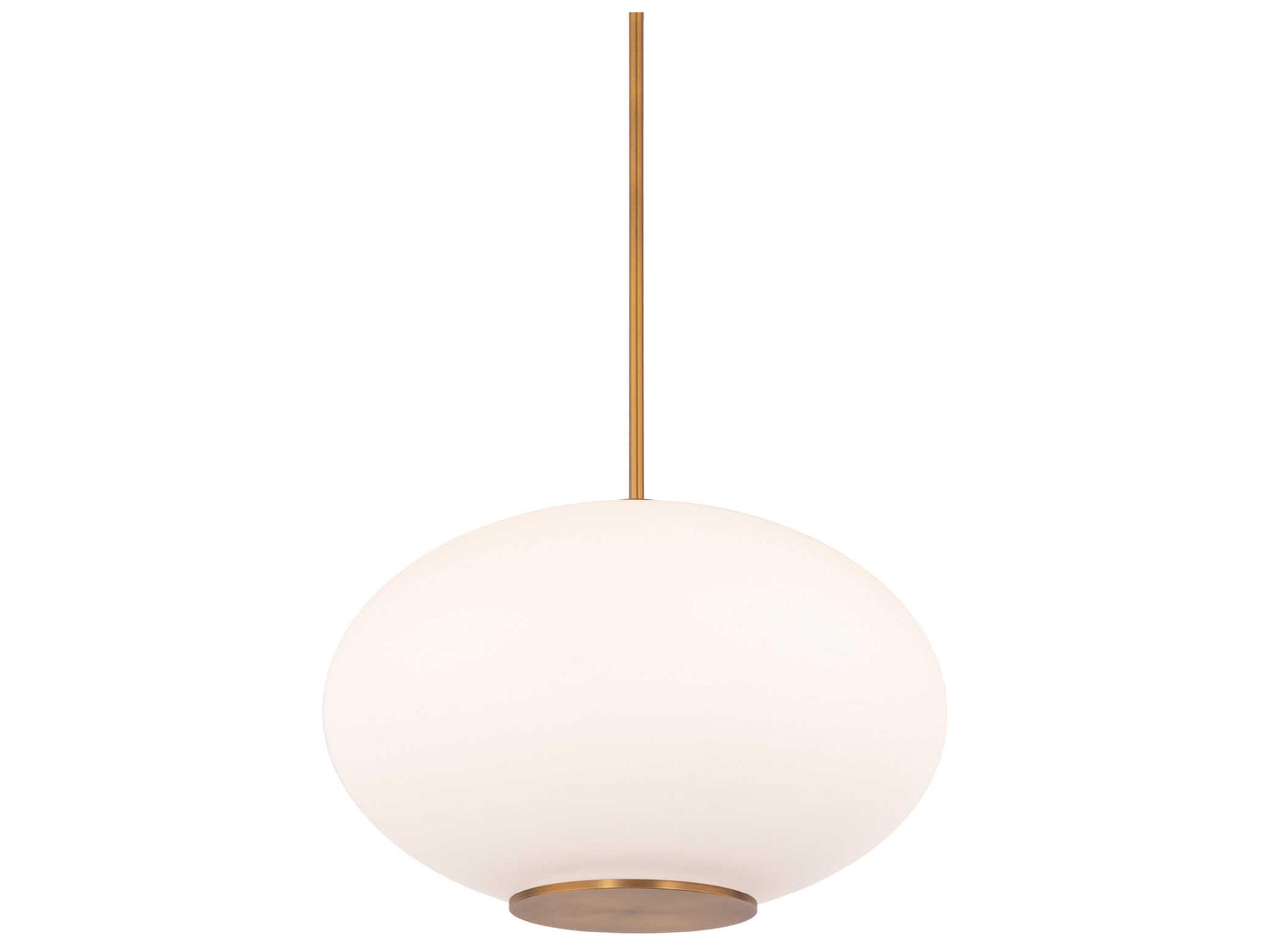 Modern Forms Illusion 1-Light Aged Brass Glass LED Globe Pendant