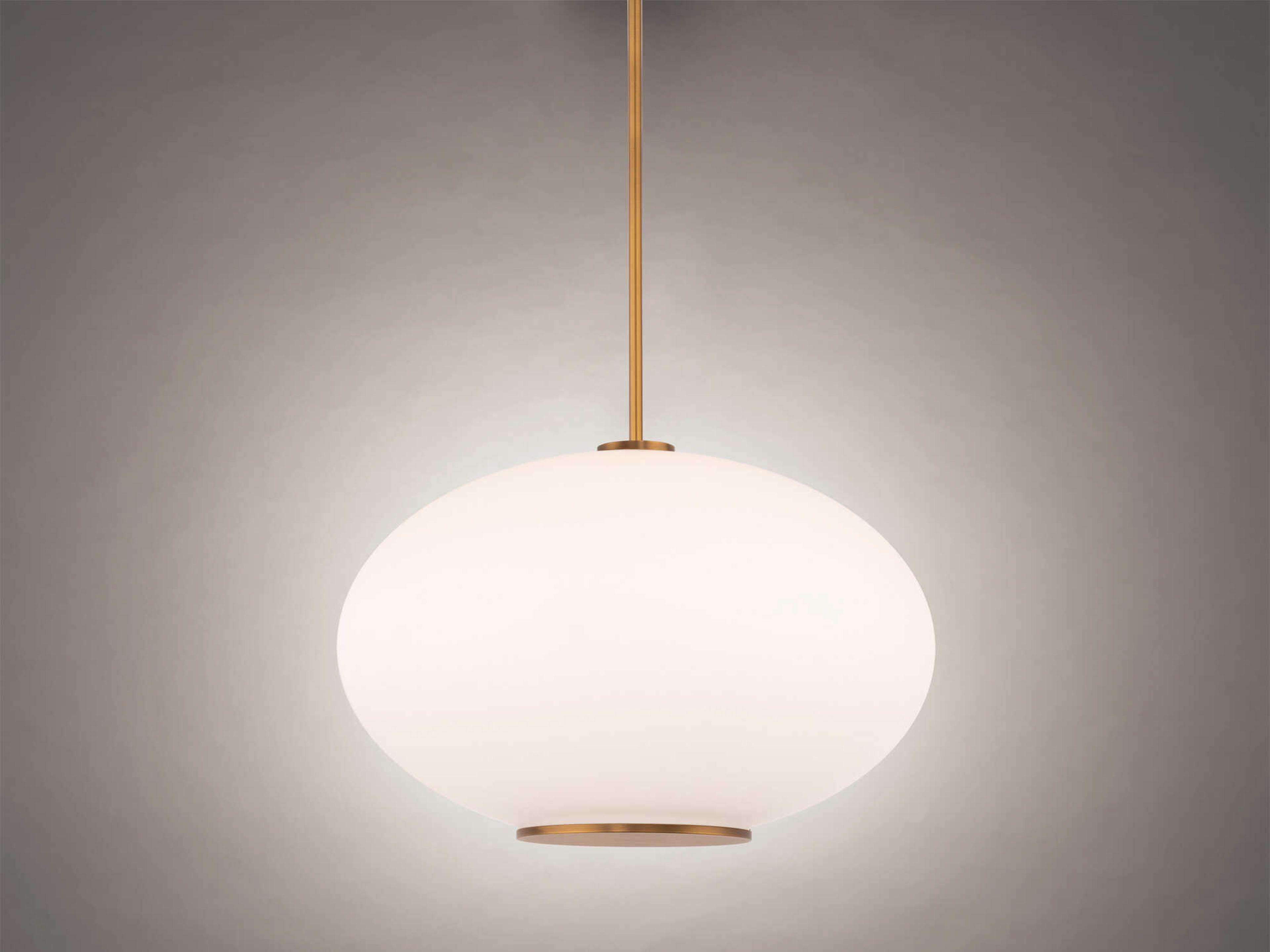 Modern Forms Illusion 1-Light Aged Brass Glass LED Globe Pendant