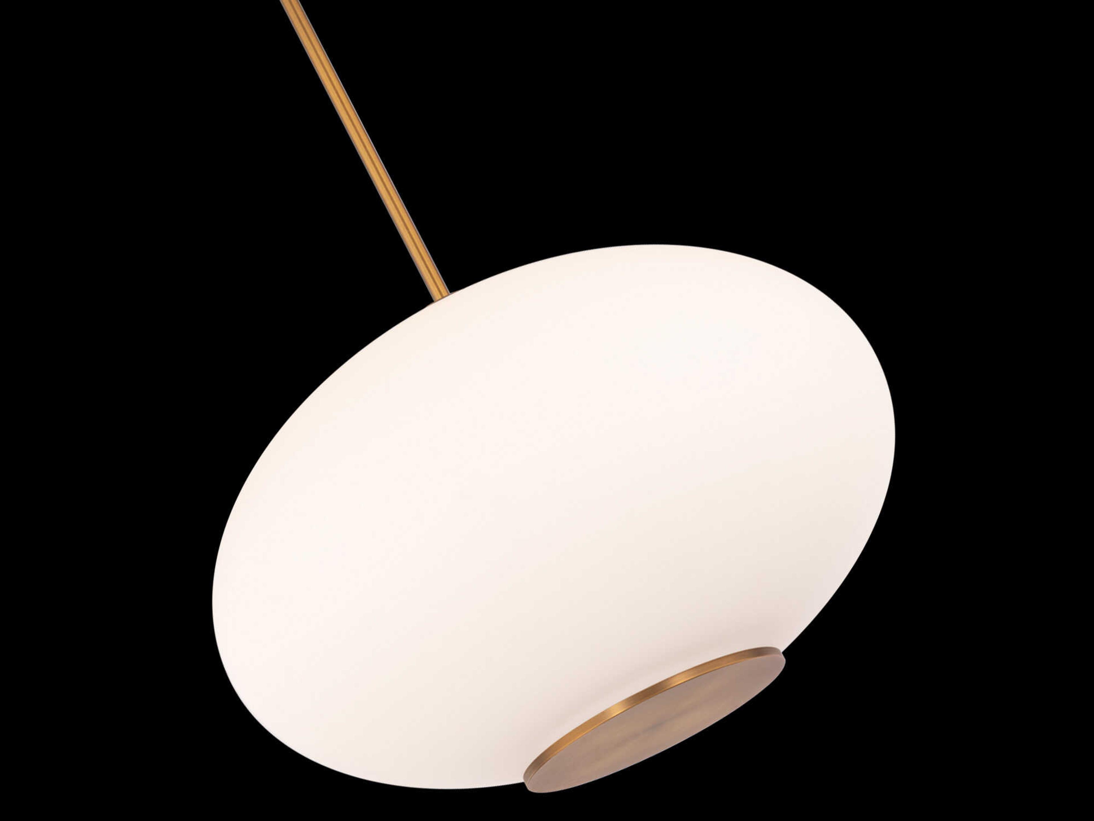 Modern Forms Illusion 1-Light Aged Brass Glass LED Globe Pendant