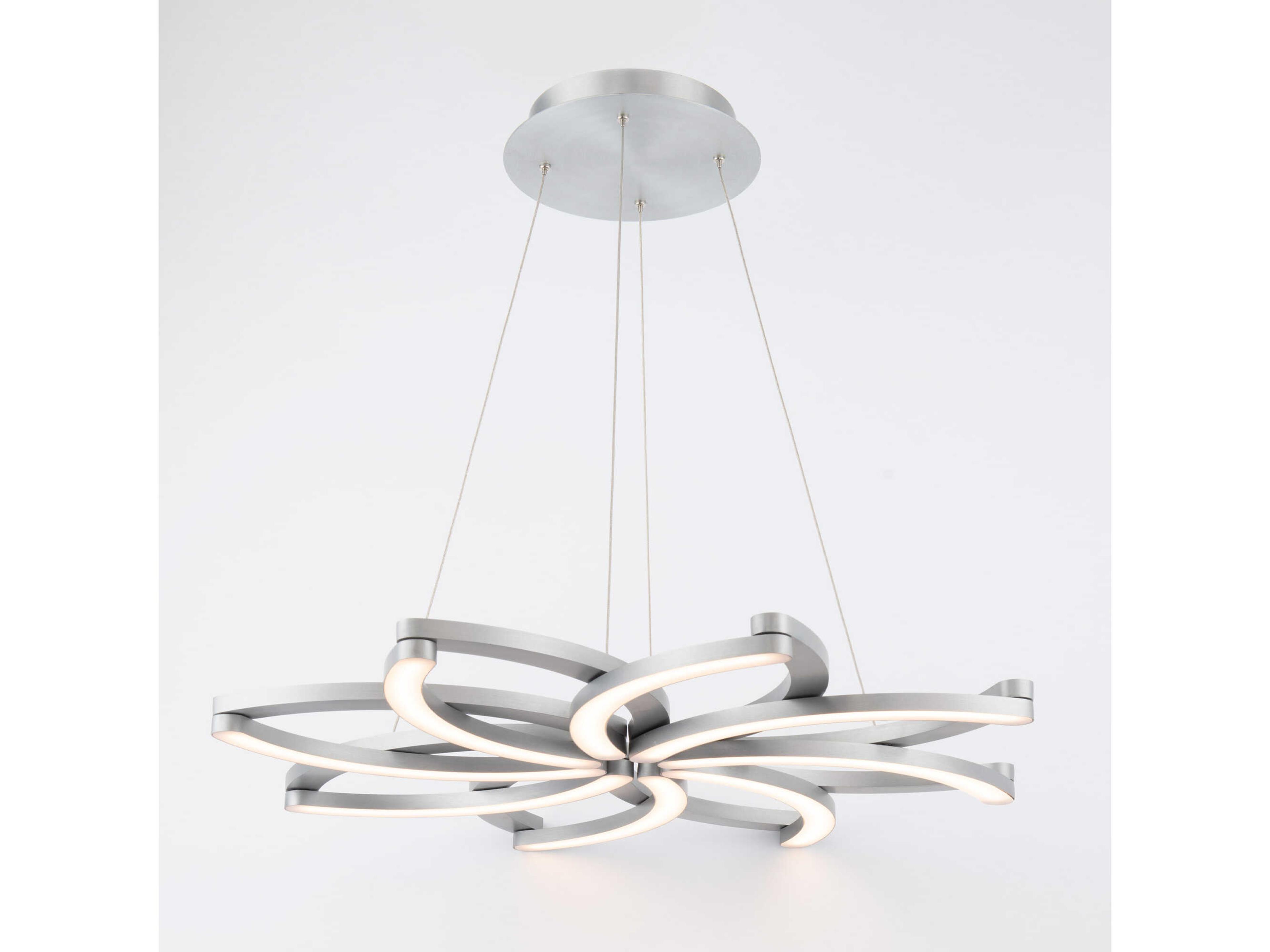 Modern Forms Bloom 1-Light Brushed Aluminum Gray LED Pendant