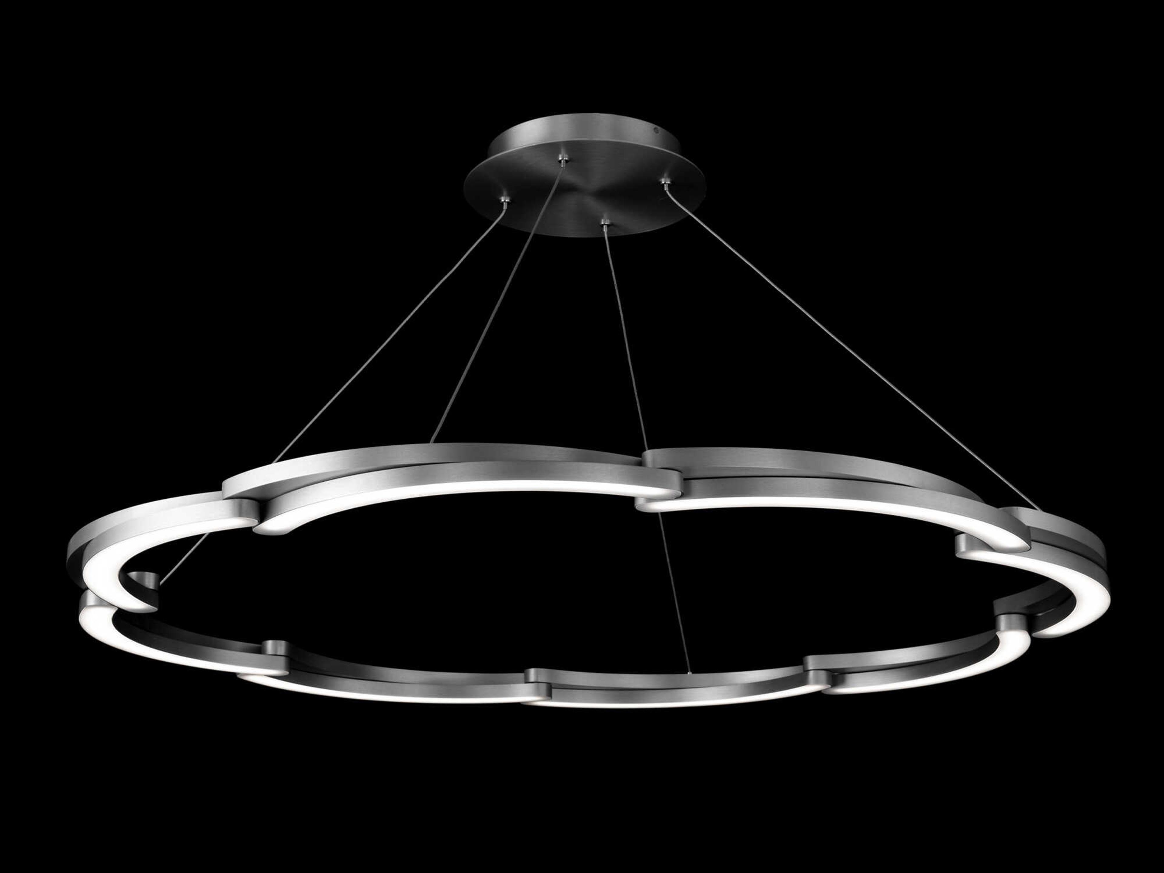 Modern Forms Bloom 1-Light Brushed Aluminum Gray LED Pendant