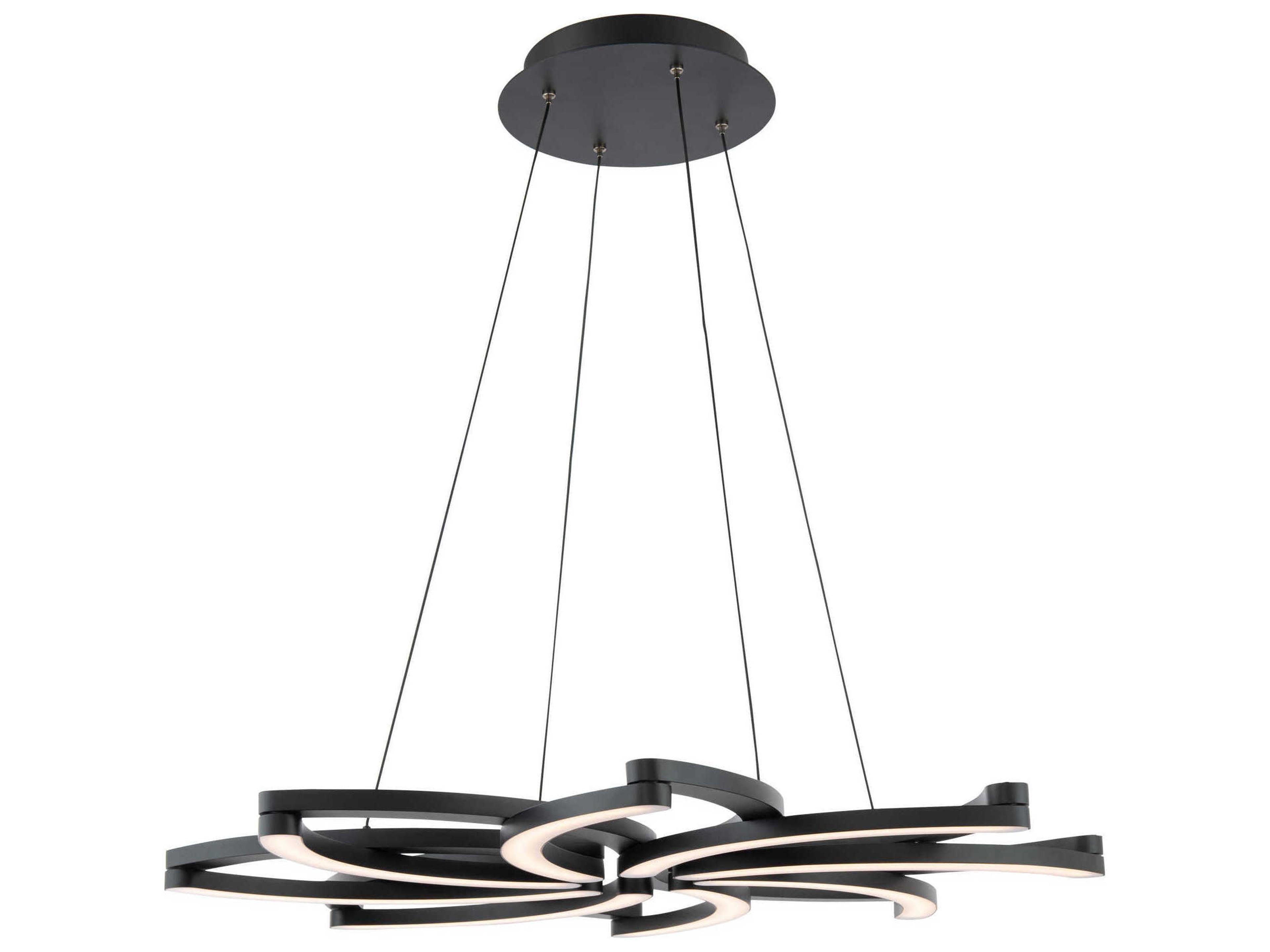 Modern Forms Bloom 1-Light Black LED Pendant
