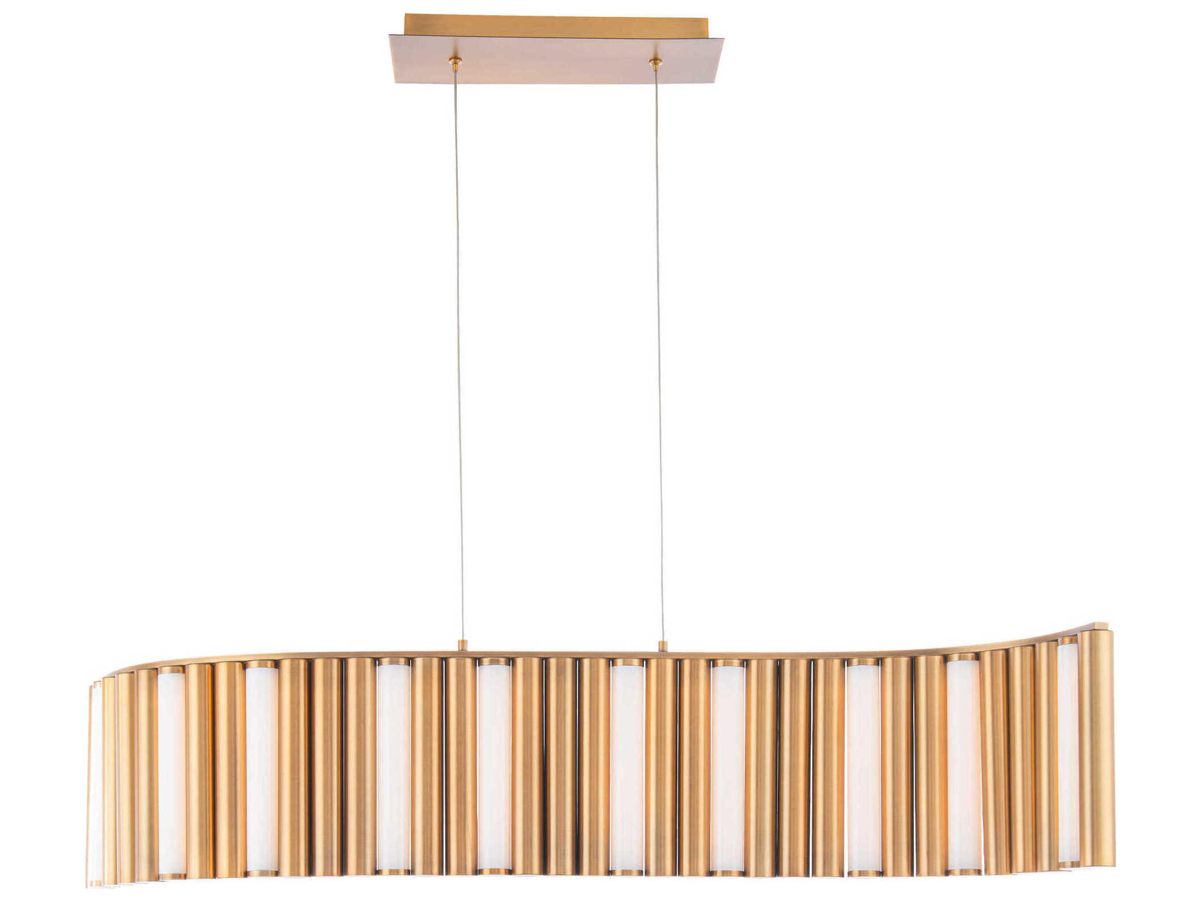 Modern Forms Aretha 1-Light Aged Brass LED Linear Island Pendant