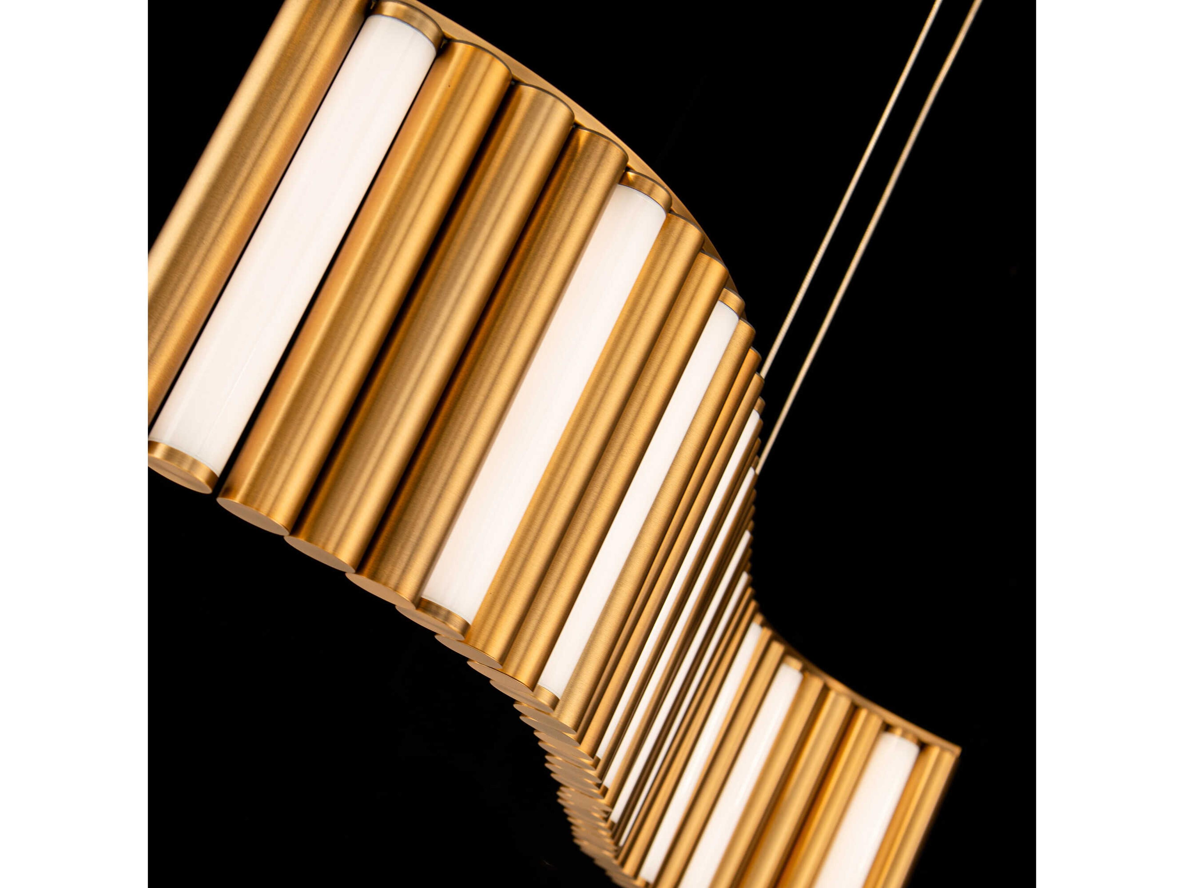 Modern Forms Aretha 1-Light Aged Brass LED Linear Island Pendant