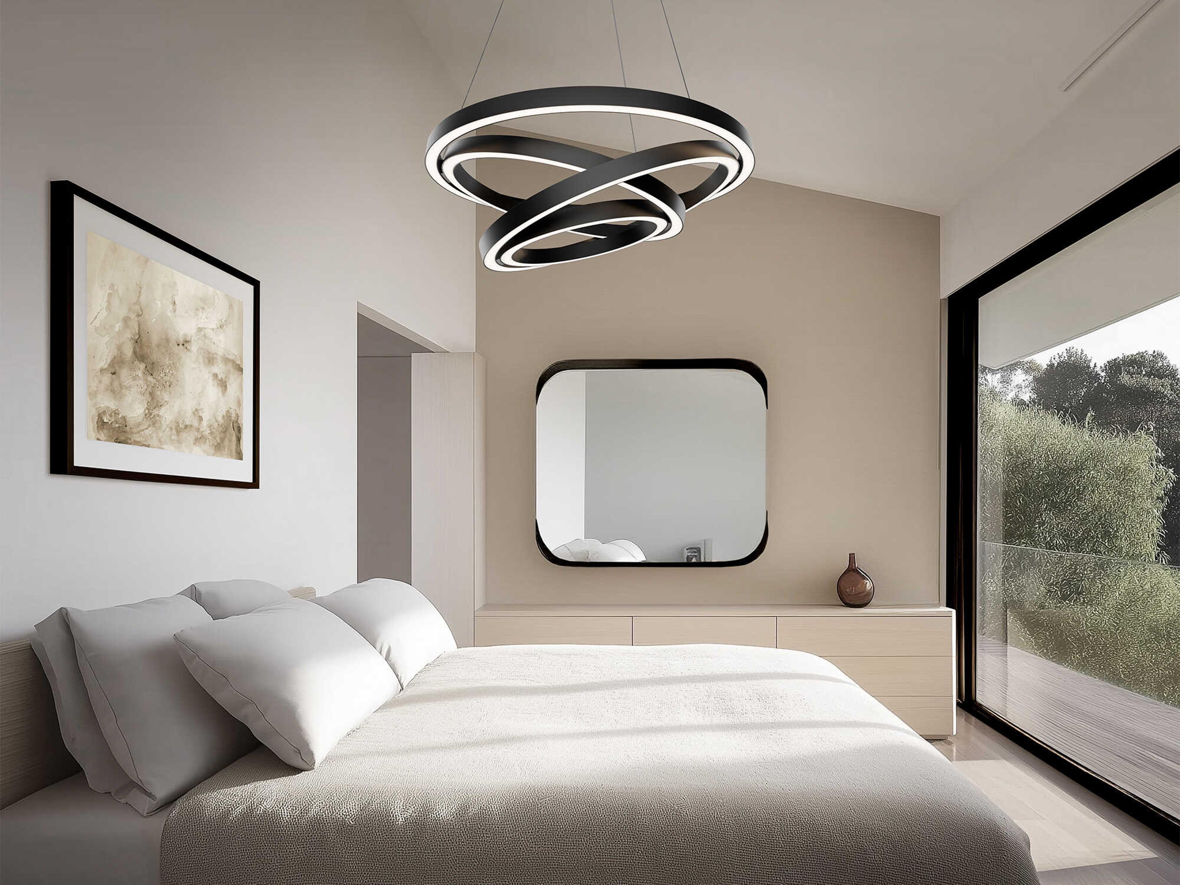 Modern Forms Storm Chaser 1-Light Black Round Pendant