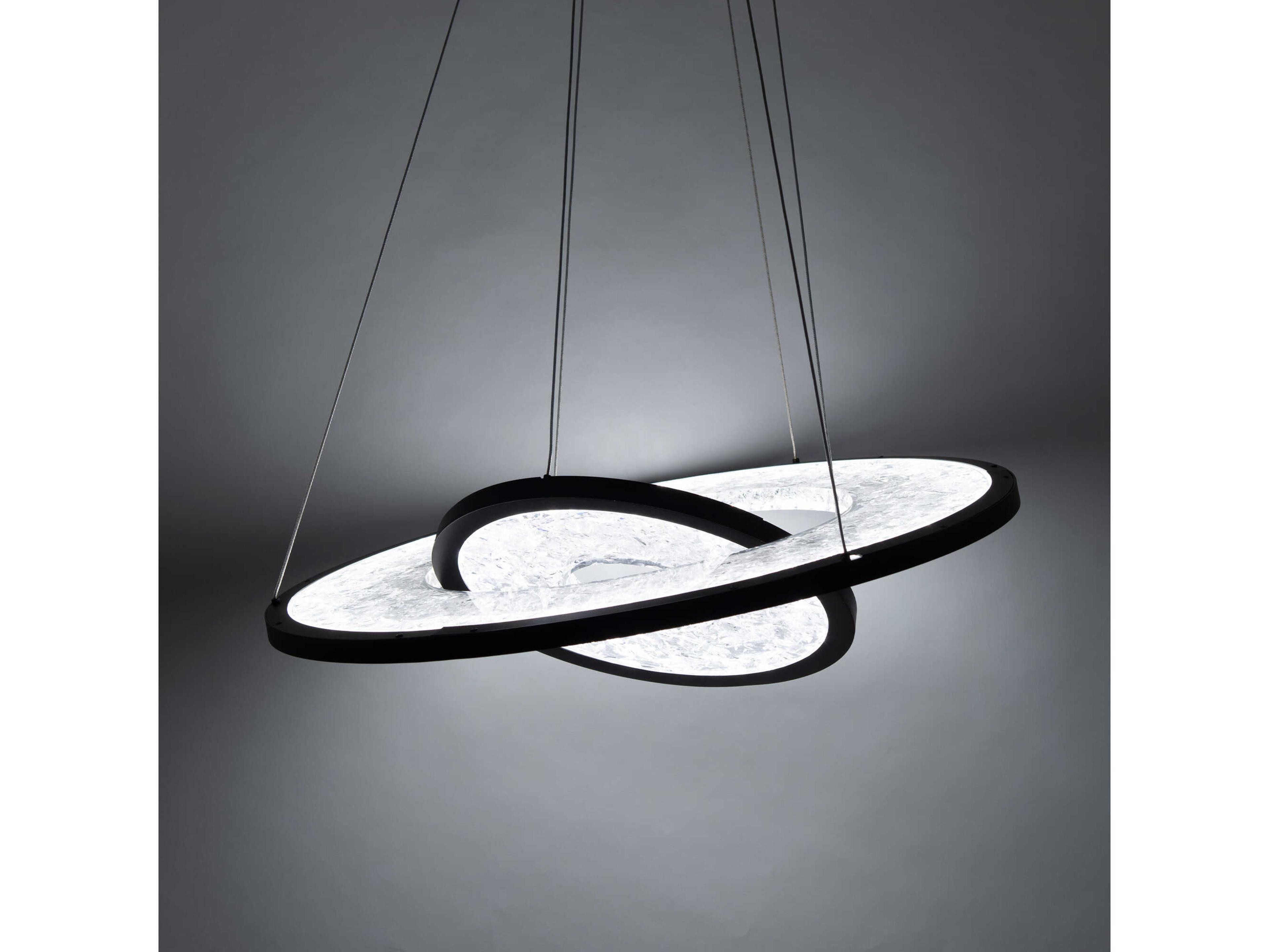 Modern Forms Jupiter 2-Light Black Crystal LED Pendant