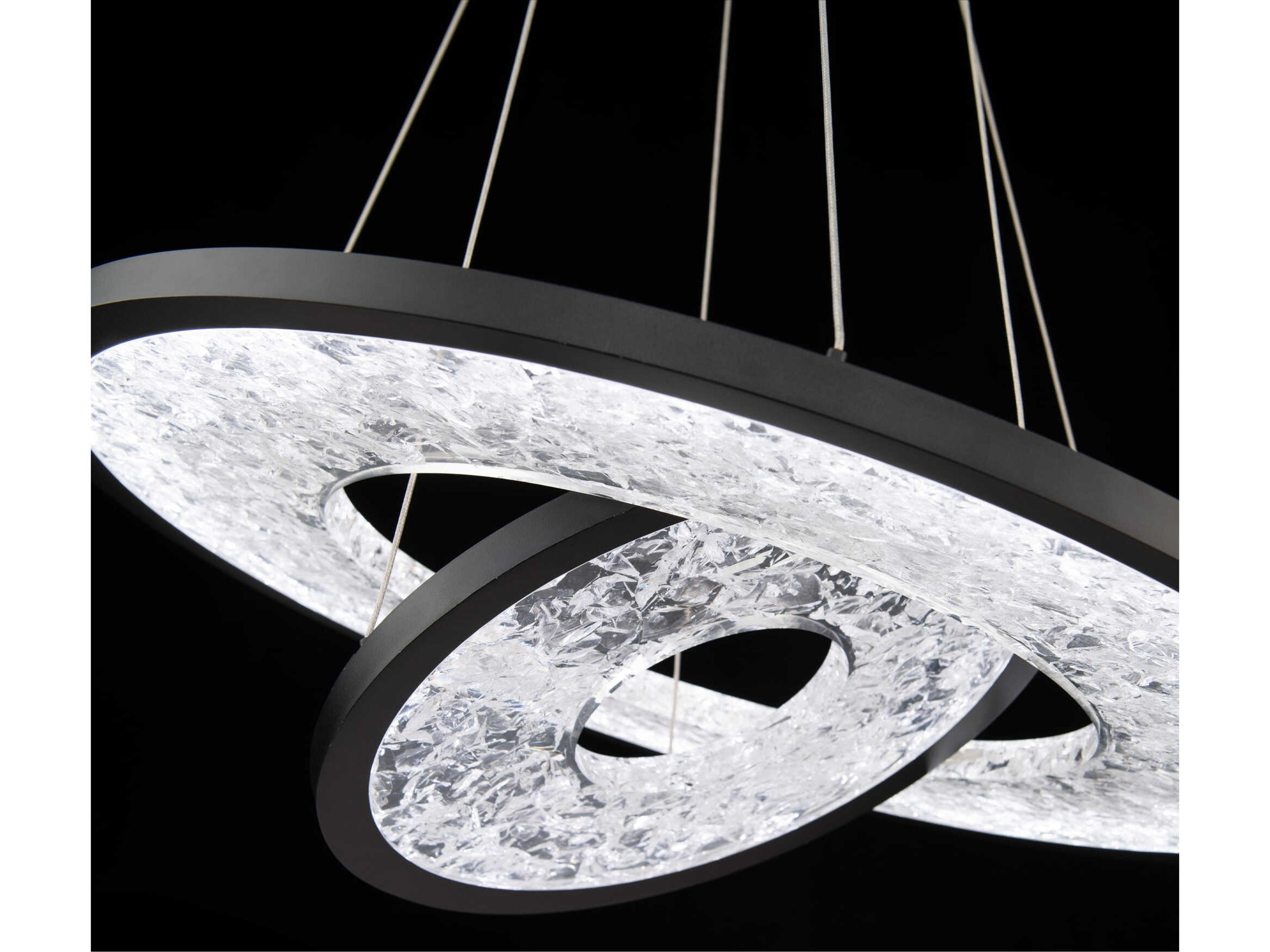 Modern Forms Jupiter 2-Light Black Crystal LED Pendant