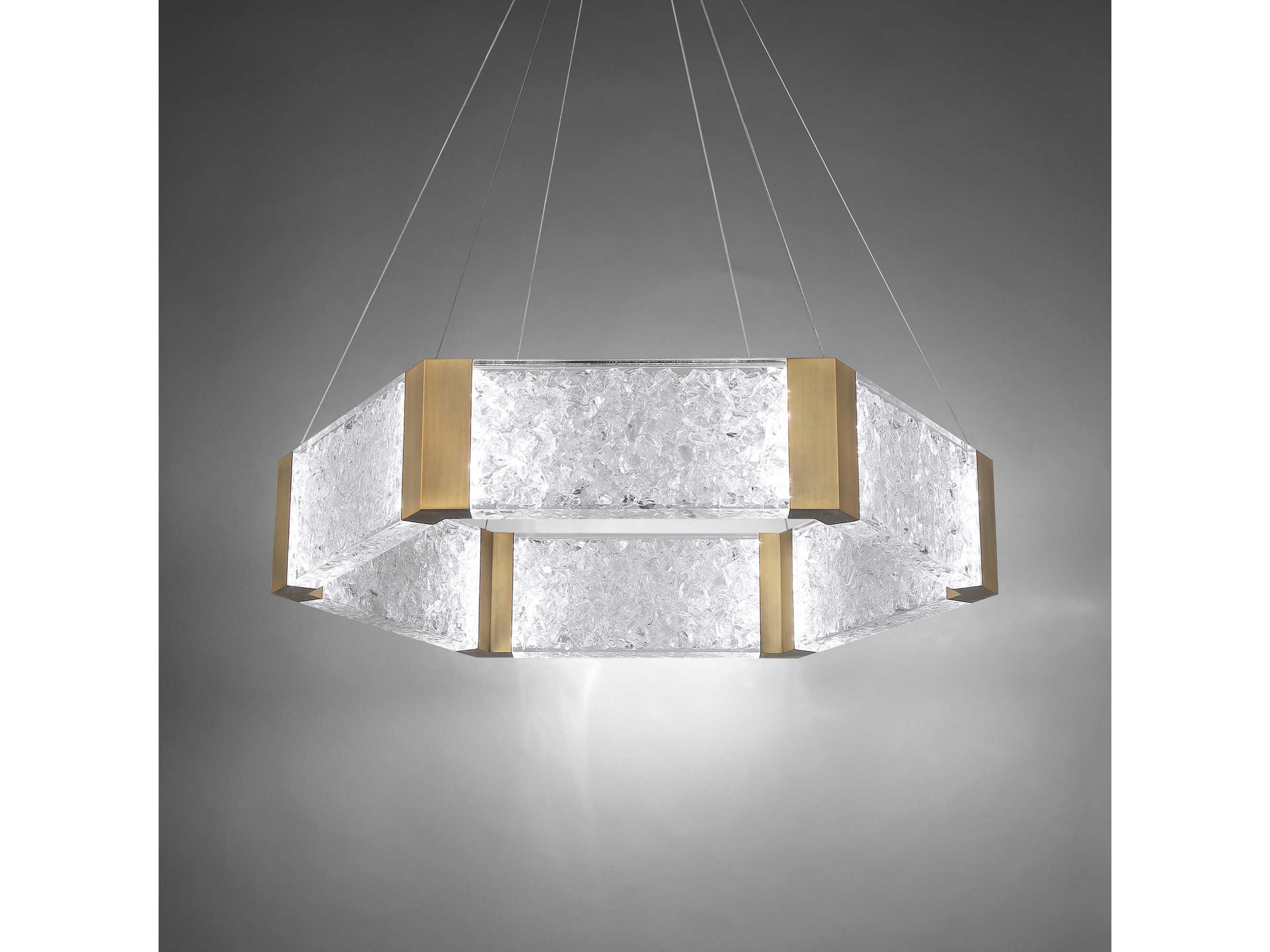 Modern Forms Forever 1-Light Aged Brass Crystal LED Pendant