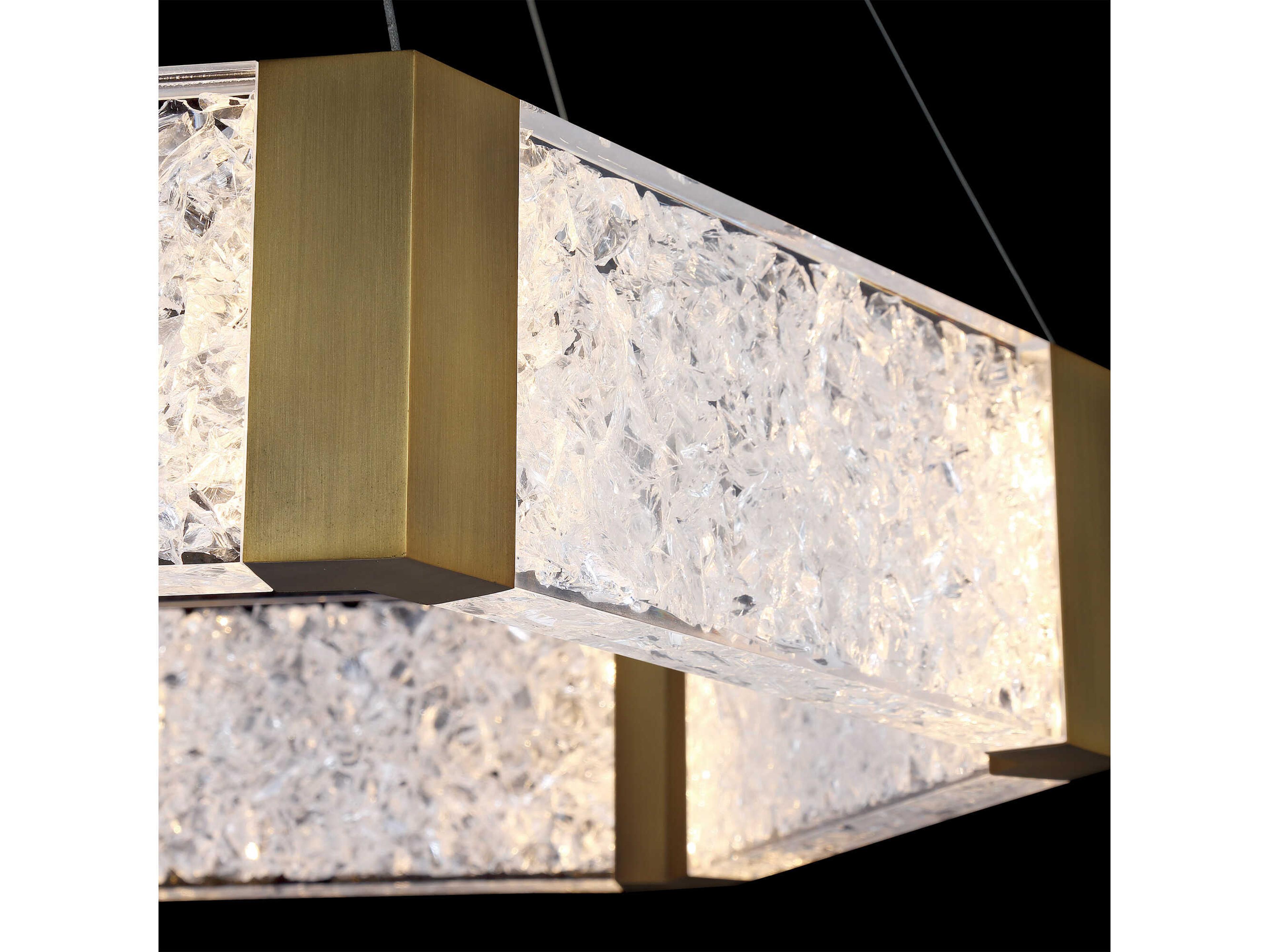Modern Forms Forever 1-Light Aged Brass Crystal LED Pendant