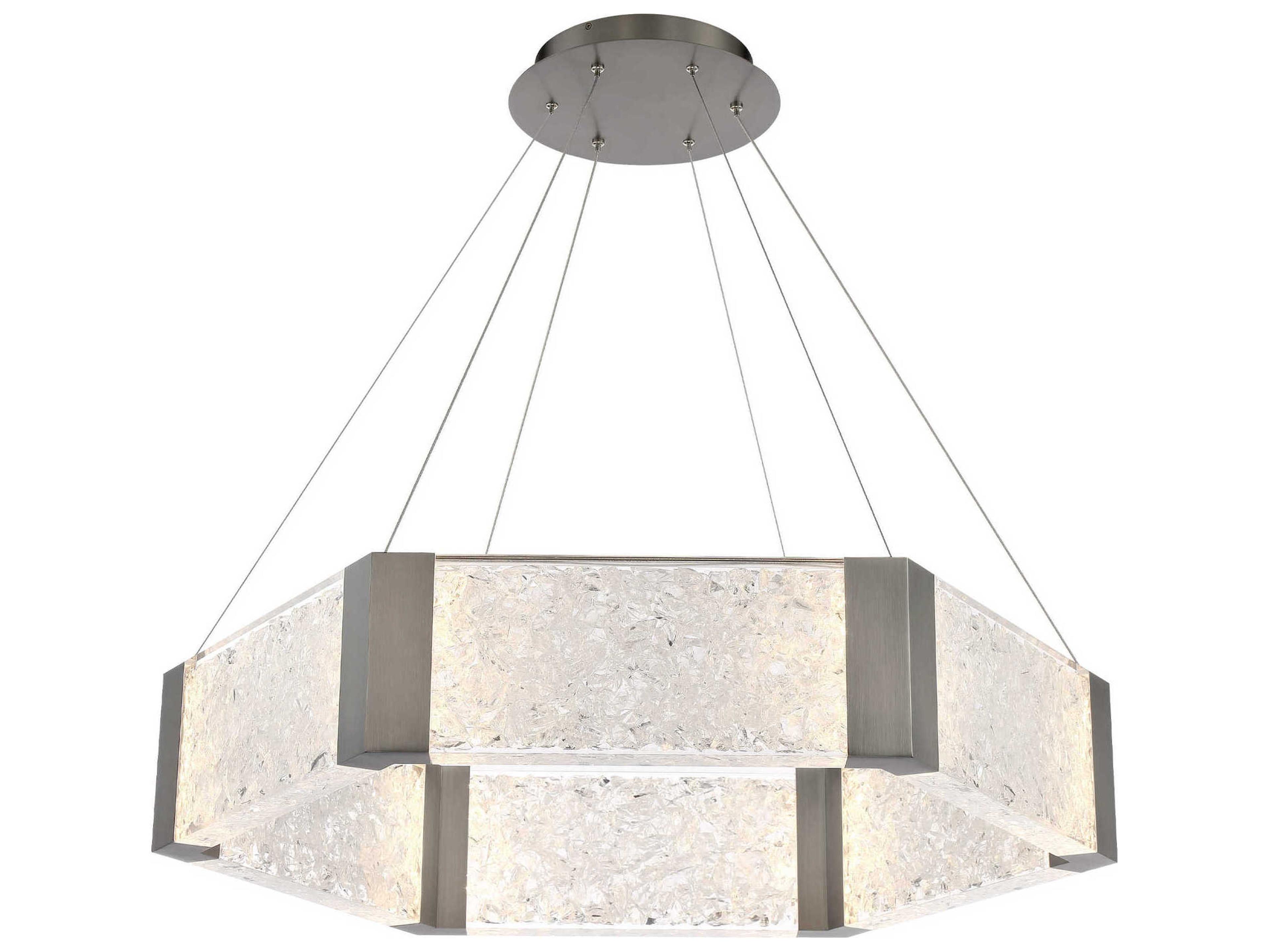 Forever 1-Light Antique Nickel Crystal LED Pendant