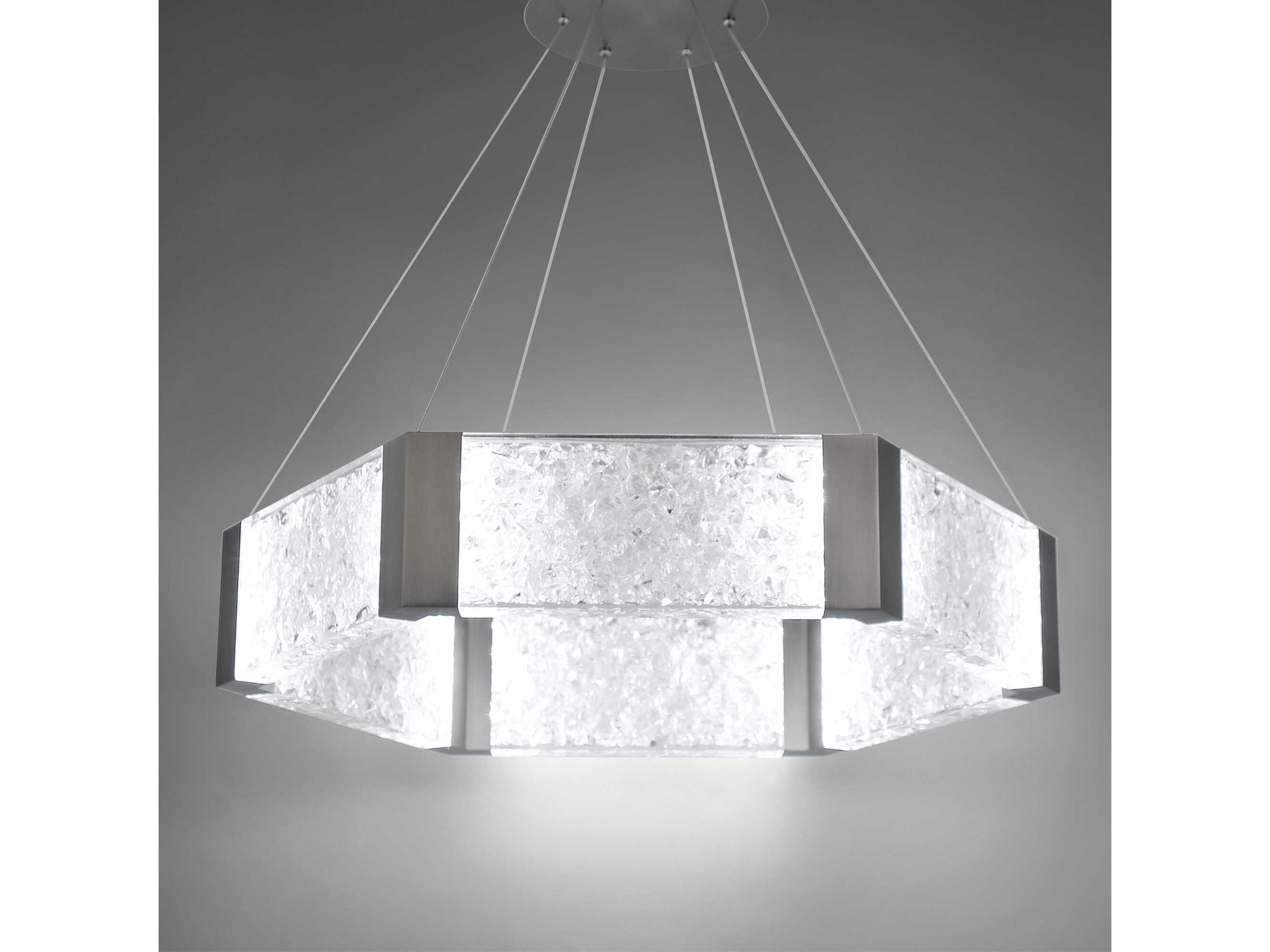 Modern Forms Forever 1-Light Antique Nickel Crystal LED Pendant