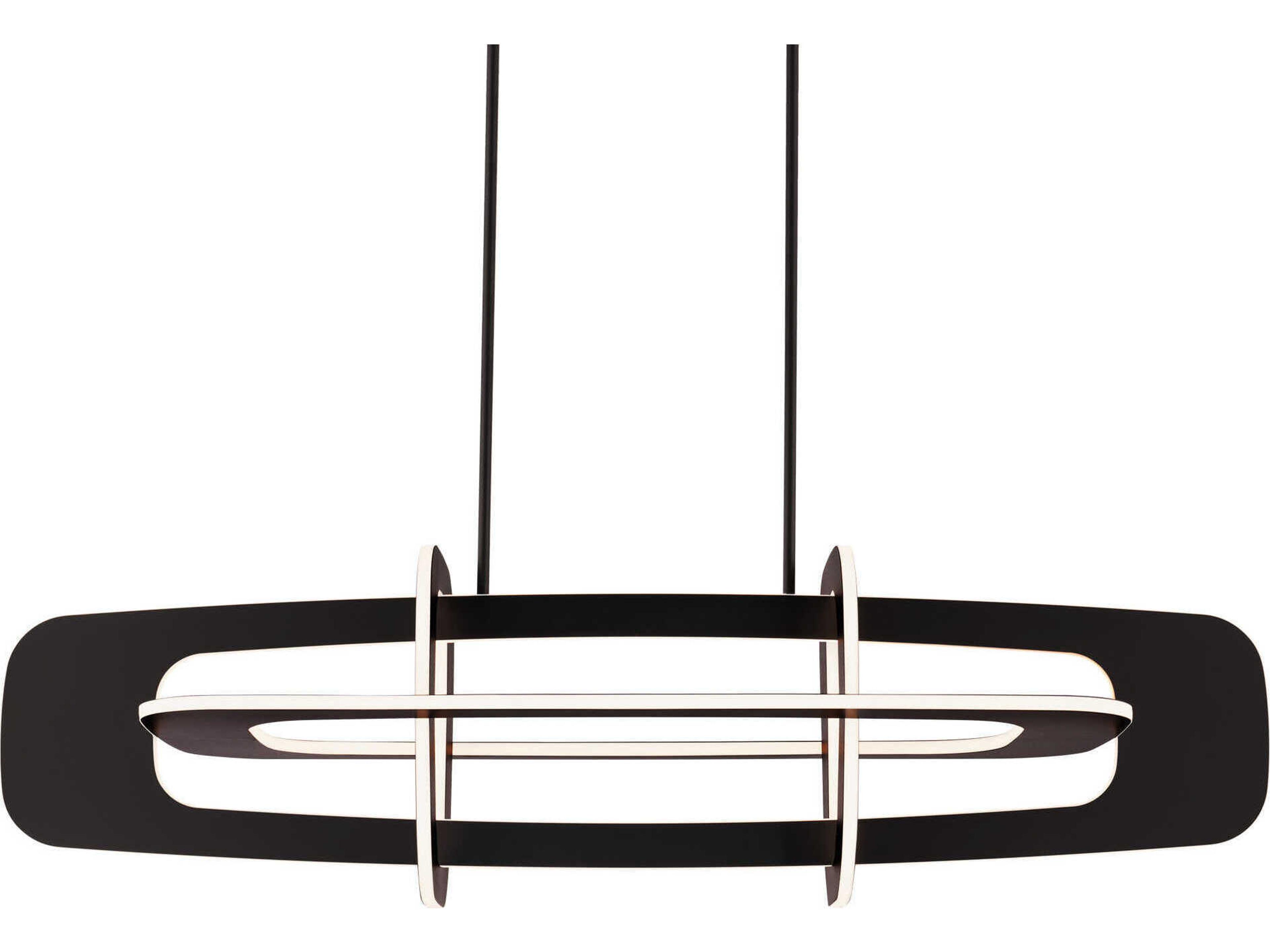 Modern Forms Vesta 8-Light Black LED Linear Island Pendant