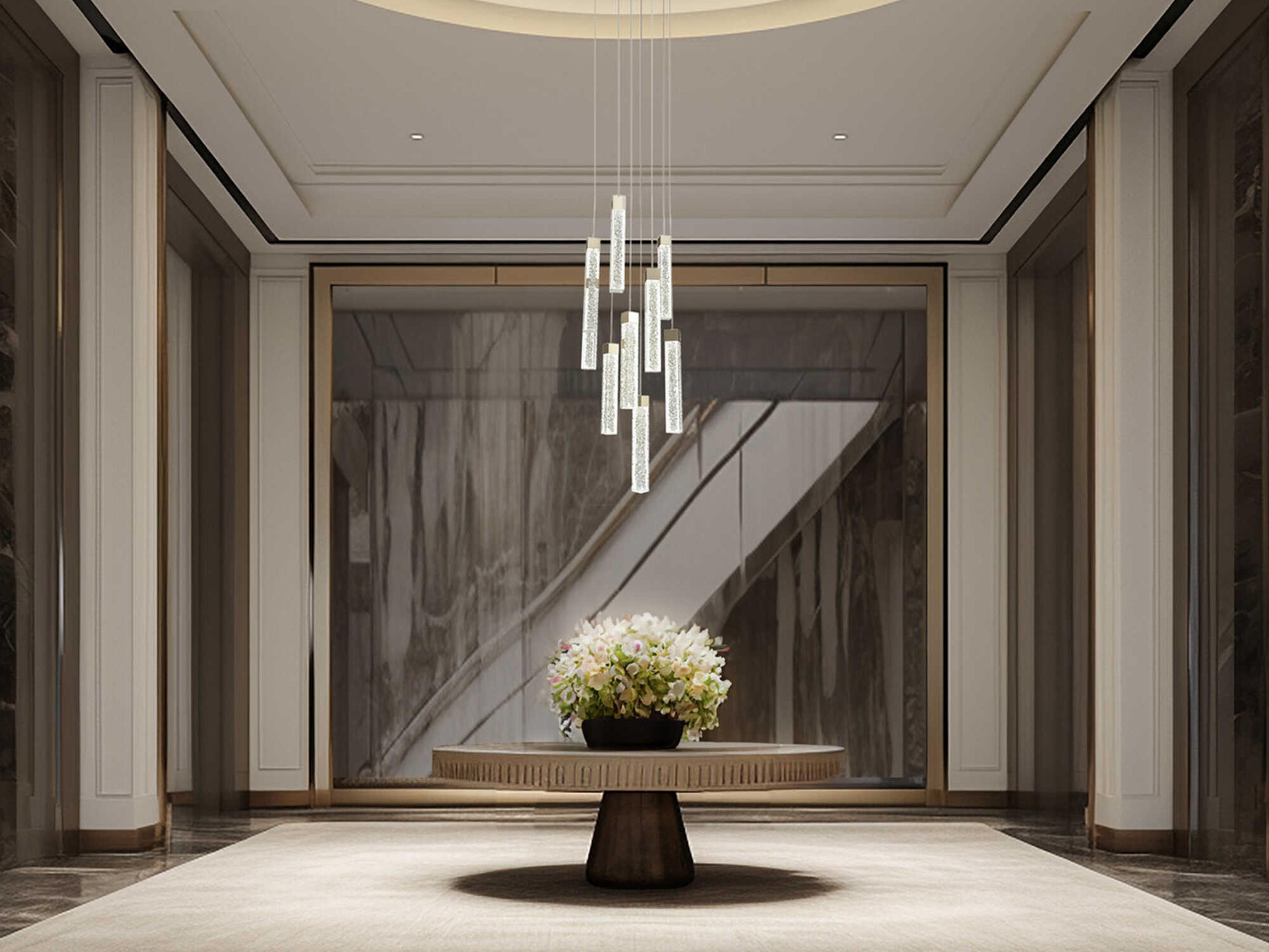 Modern Forms Minx 9-Light Antique Nickel Linear Pendant