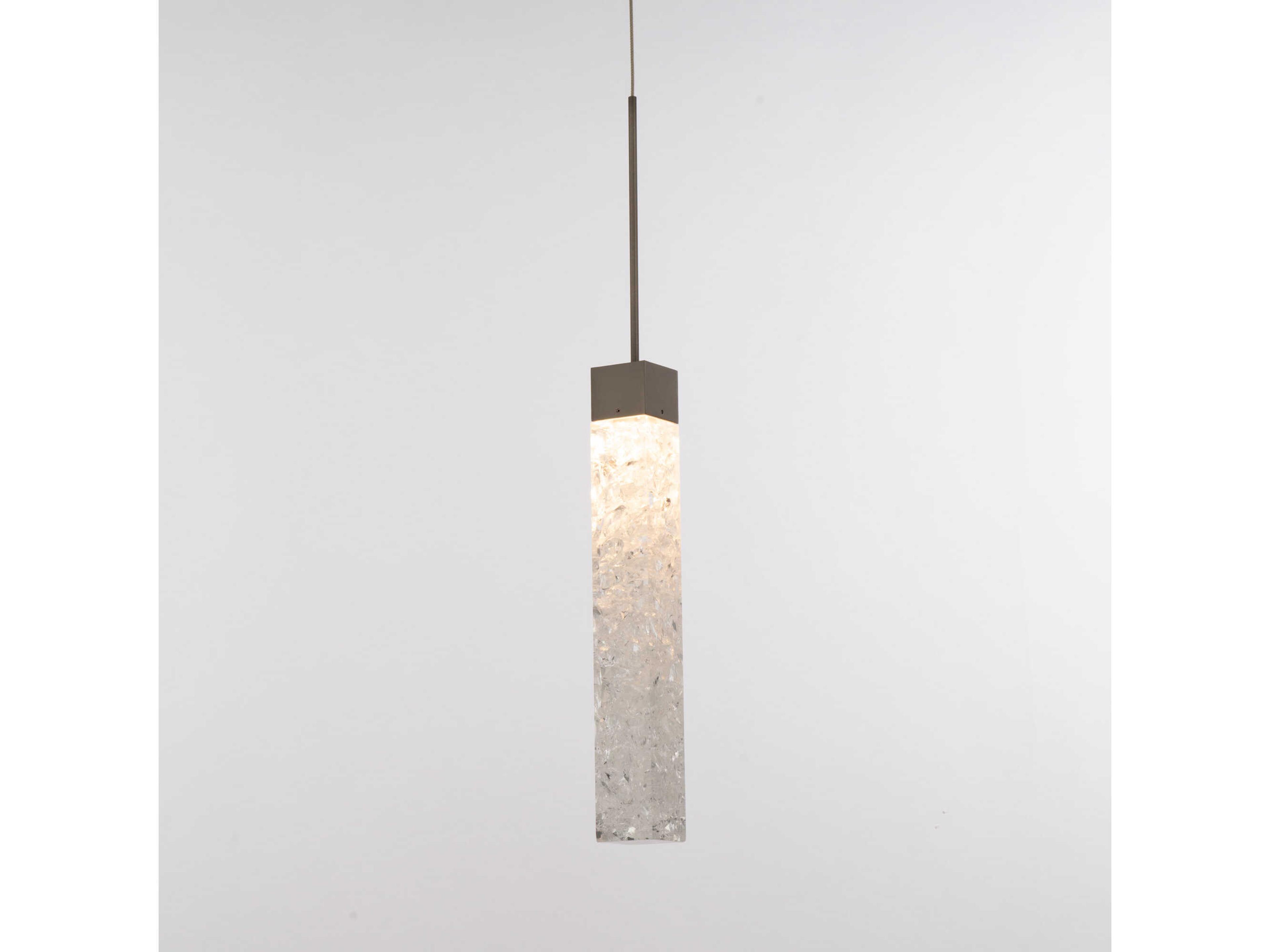 Modern Forms Minx 1-Light Antique Nickel Crystal LED Geometric Mini Pendant