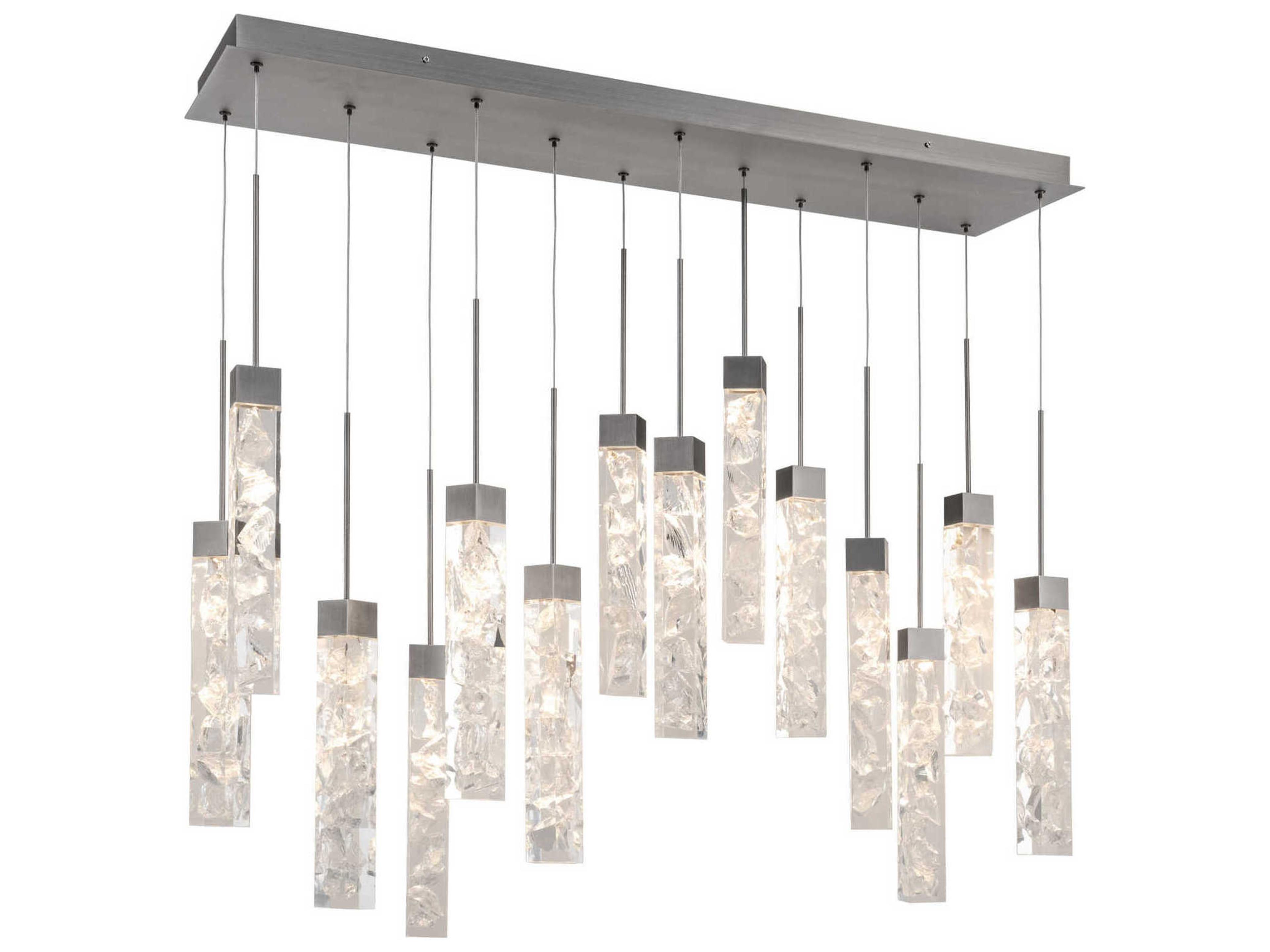 Modern Forms Minx 14-Light Antique Nickel Linear Island Pendant