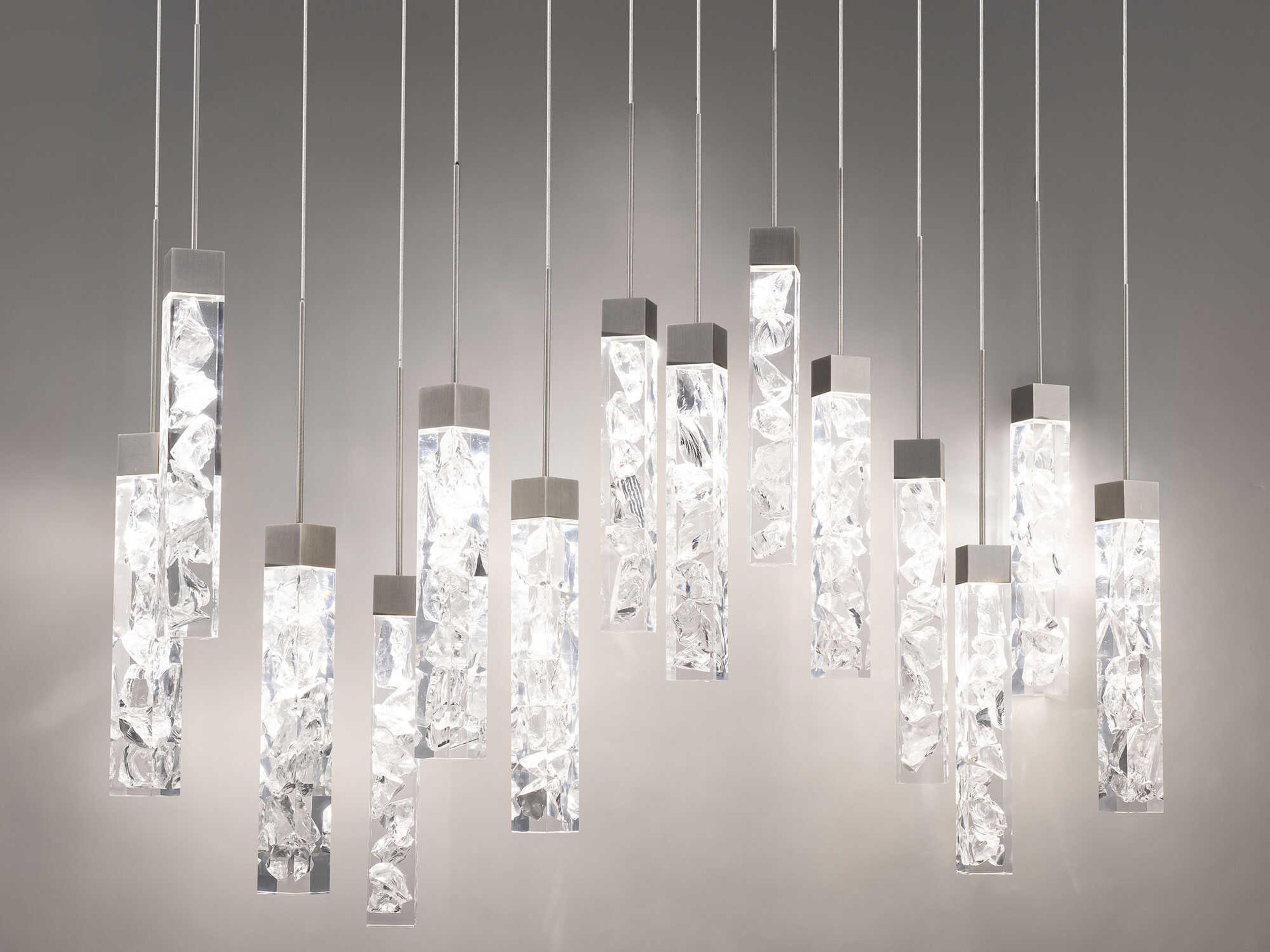 Modern Forms Minx 14-Light Antique Nickel Linear Island Pendant