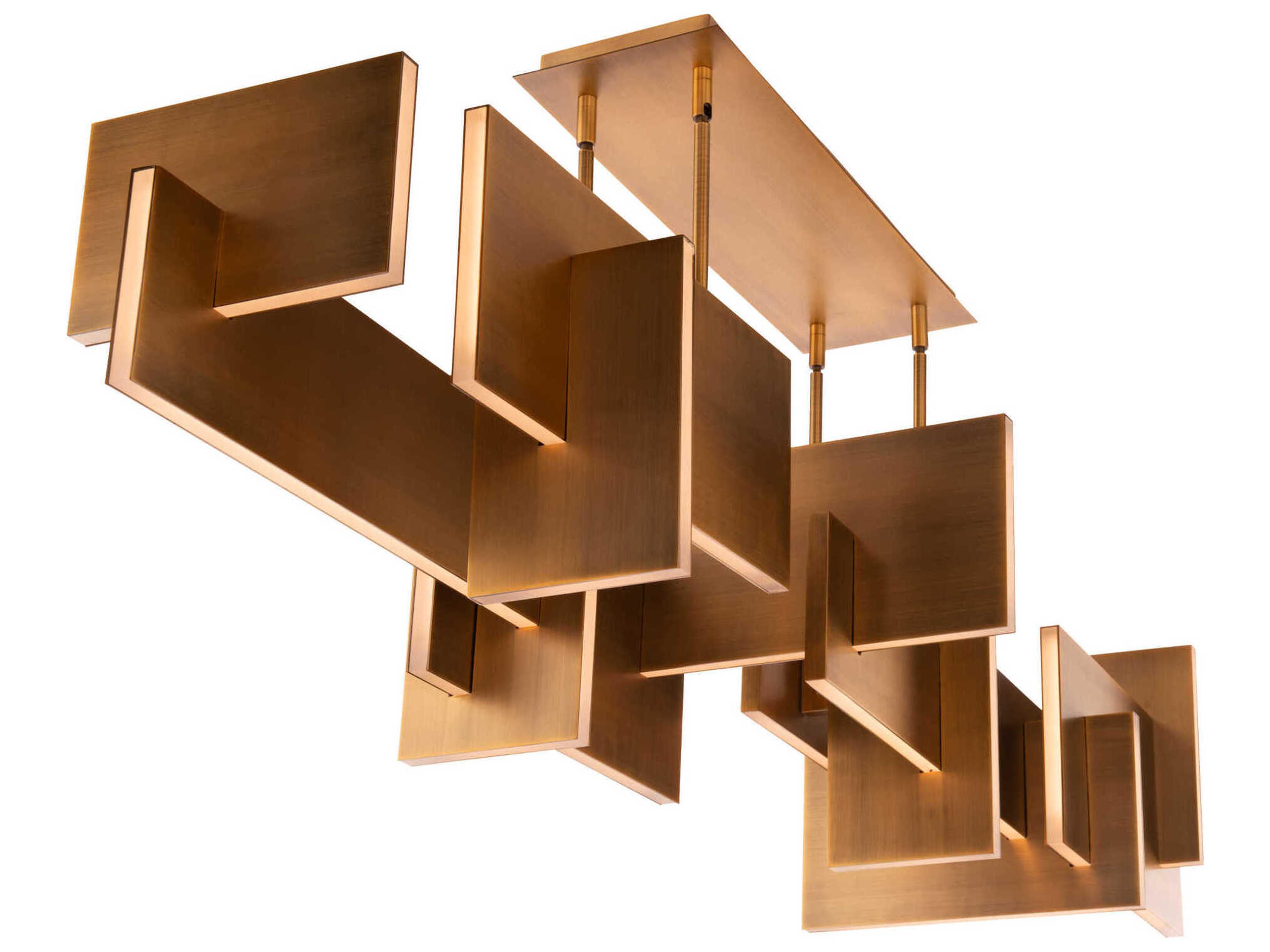 Modern Forms Amari 1-Light Aged Brass LED Geometric Island Pendant