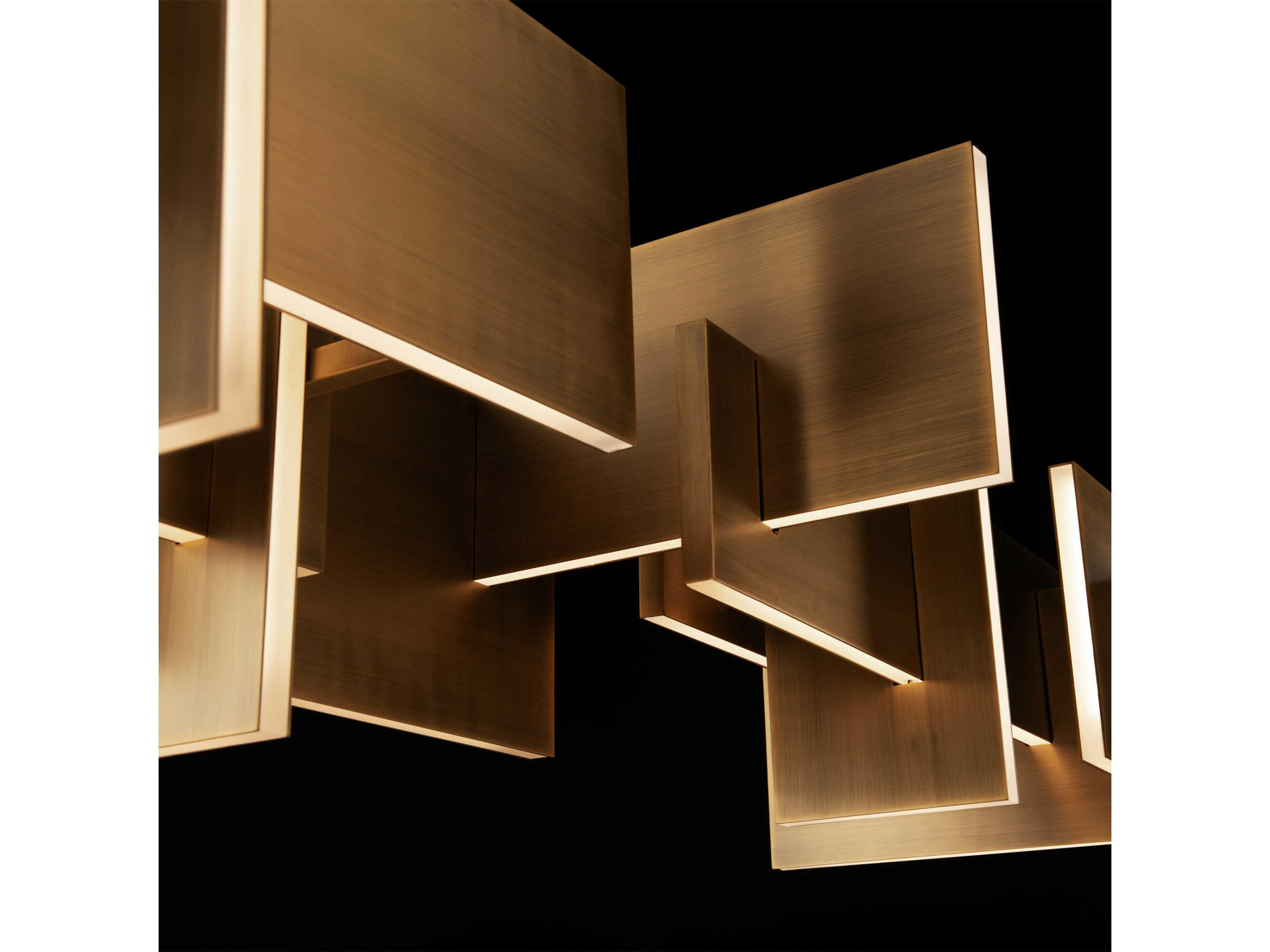 Modern Forms Amari 1-Light Aged Brass LED Geometric Island Pendant