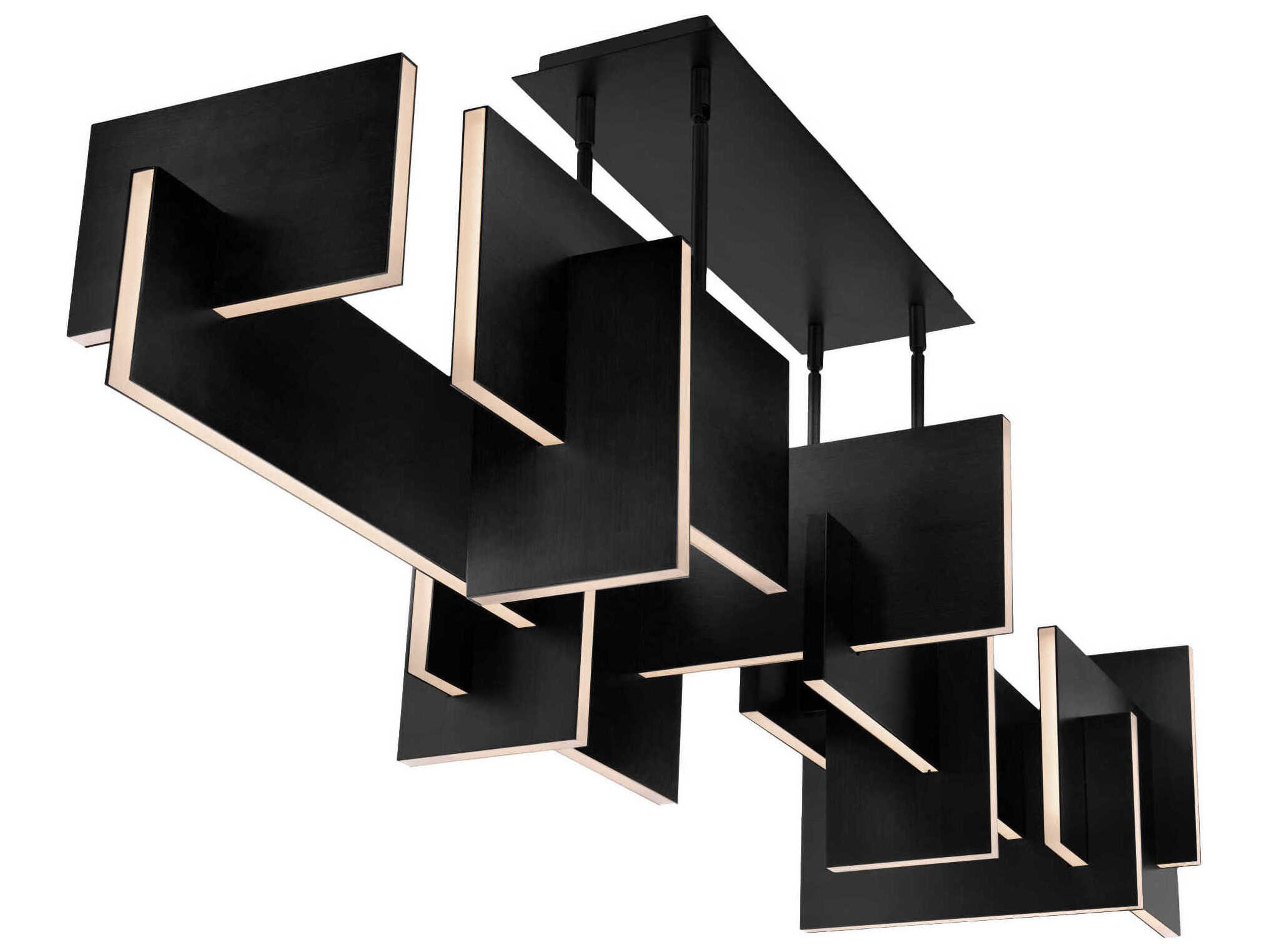 Modern Forms Amari 1-Light Black LED Geometric Island Pendant