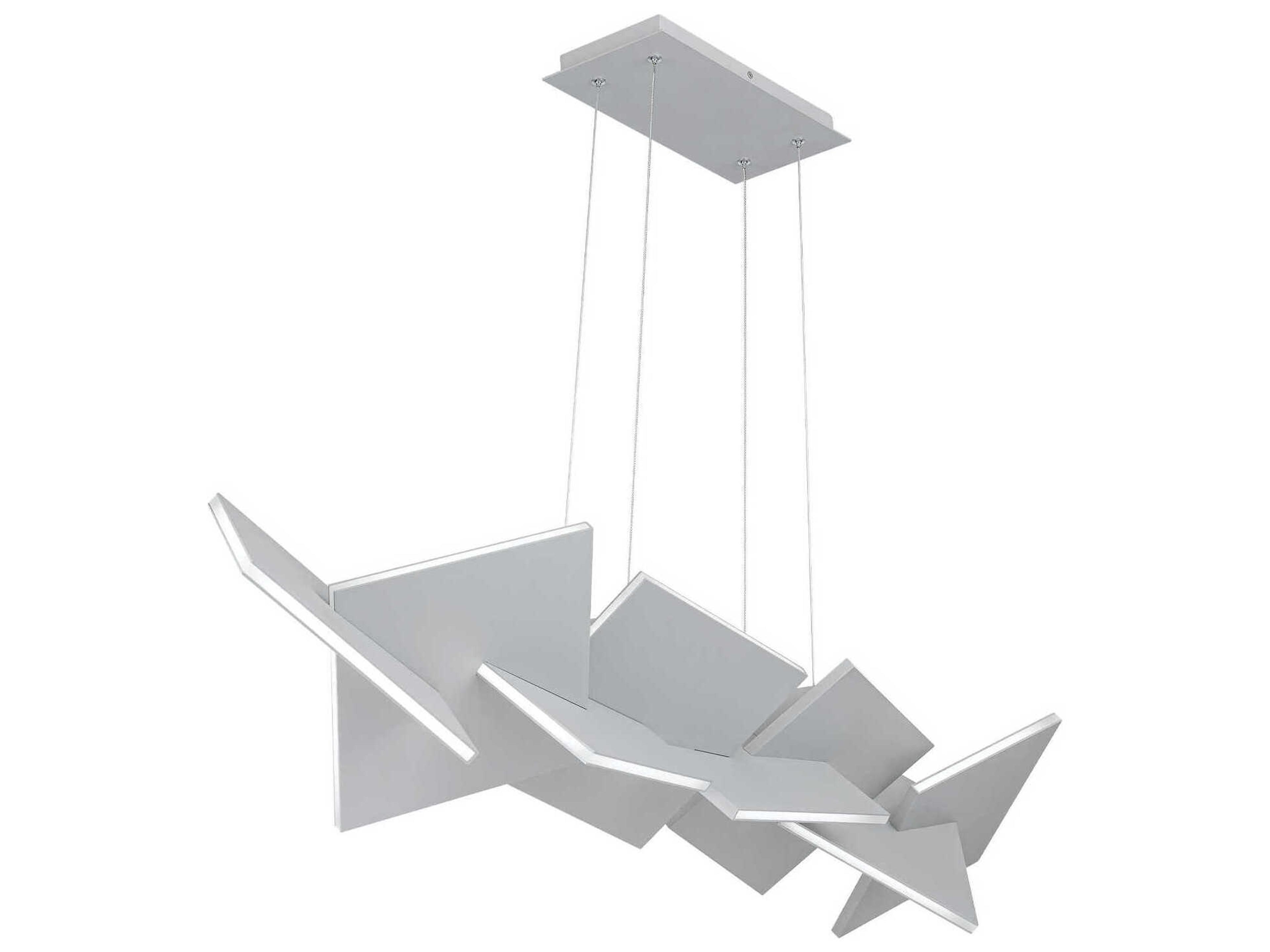 Modern Forms Konstruct 1-Light Titanium Gray LED Linear Island Pendant