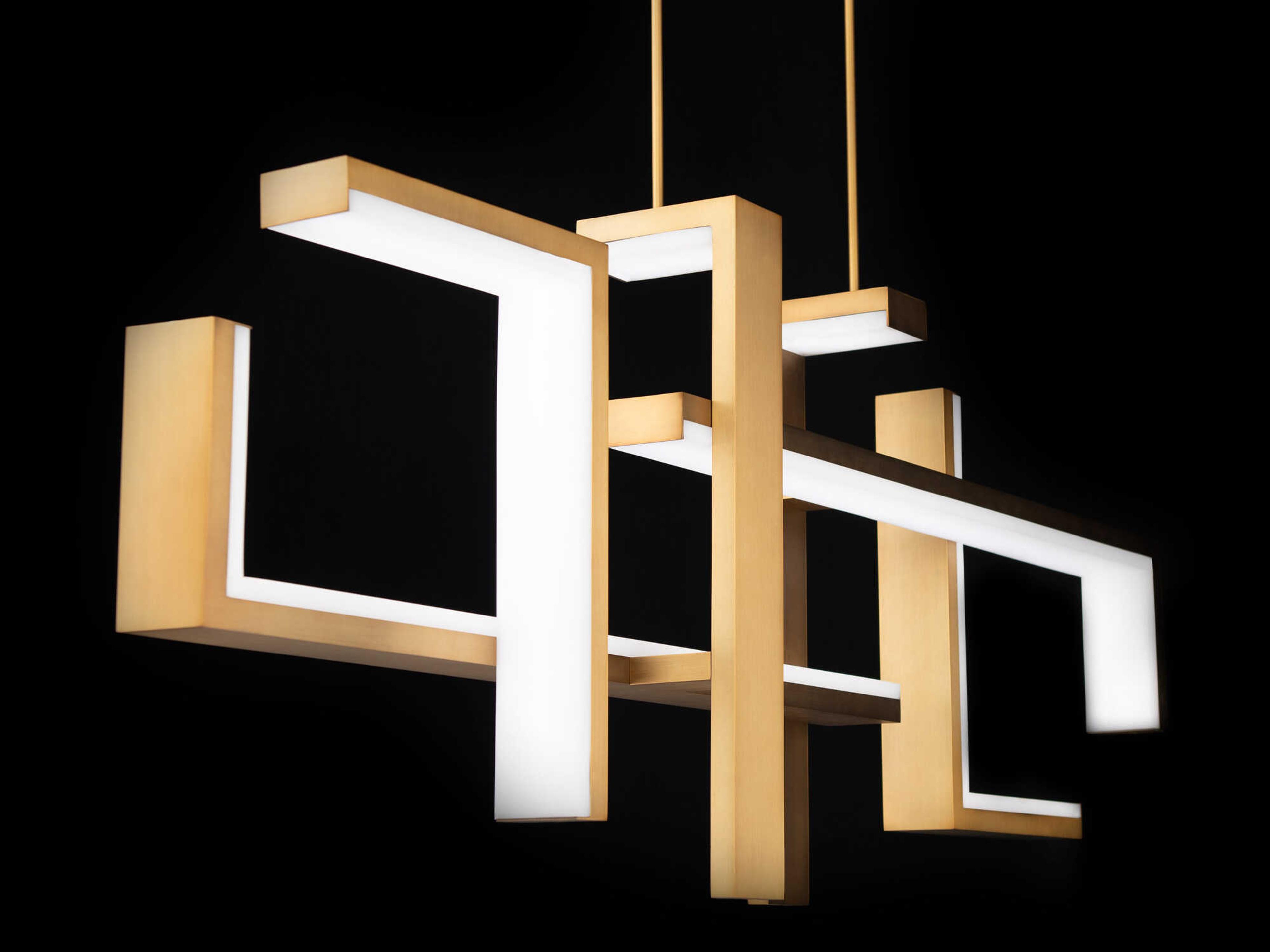 Modern Forms Jackal 1-Light Aged Brass LED Linear Island Pendant