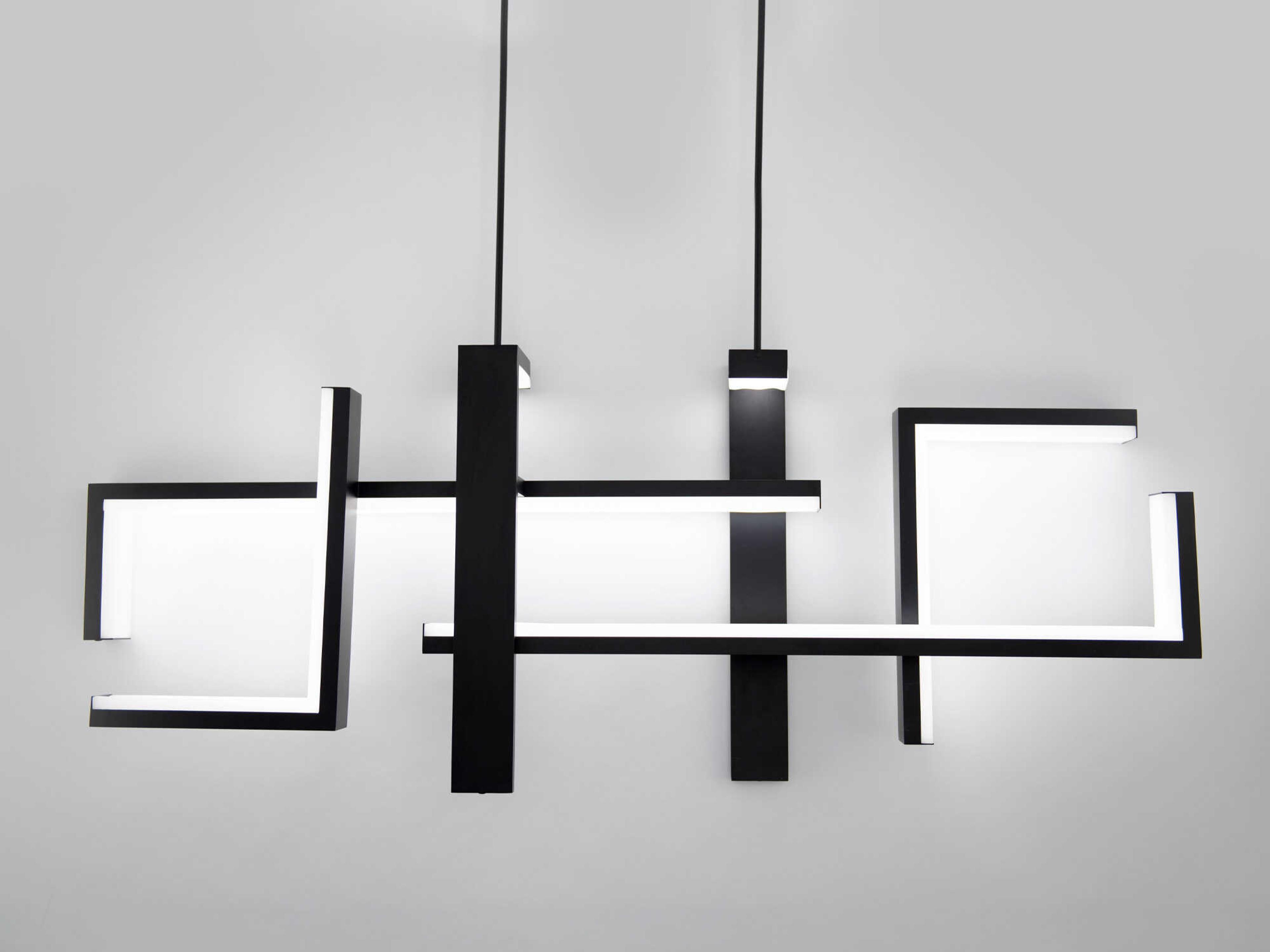 Modern Forms Jackal 1-Light Black LED Linear Island Pendant