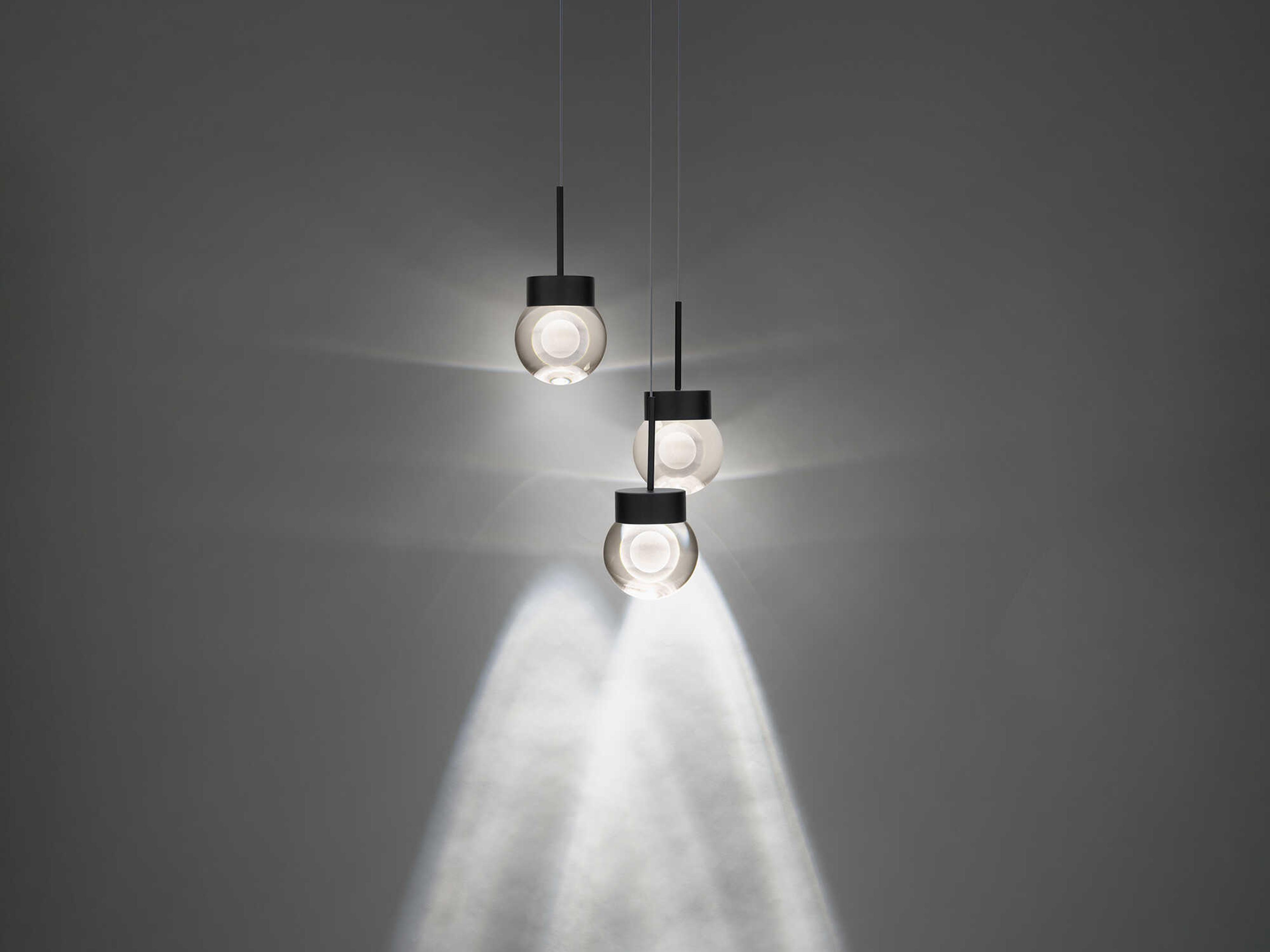 Modern Forms Double Bubble 3-Light Black Globe Mini Pendant