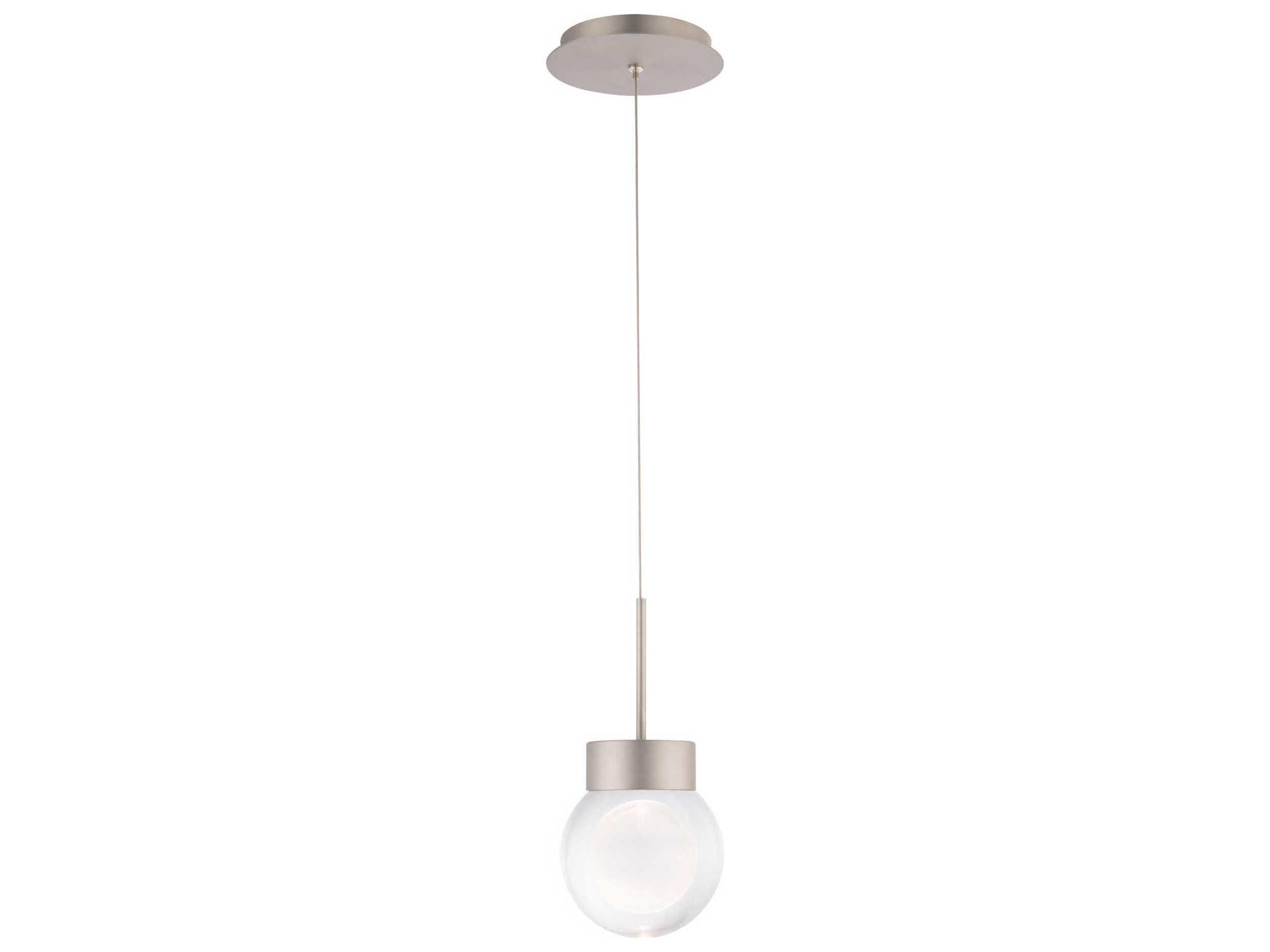 Double Bubble LED Mini Pendant Light in Satin Nickel