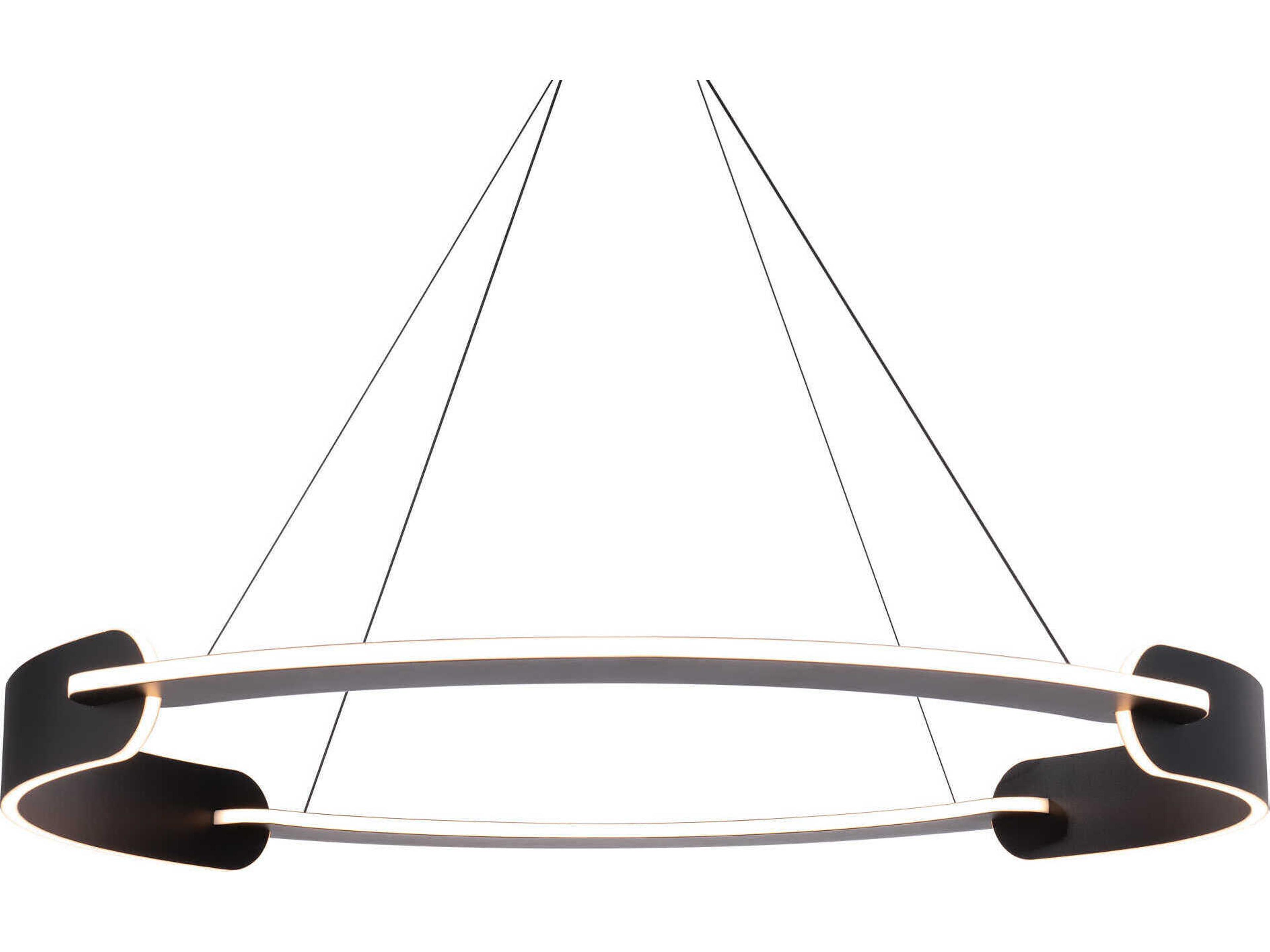 Modern Forms Ilios 4-Light Black LED Round Pendant