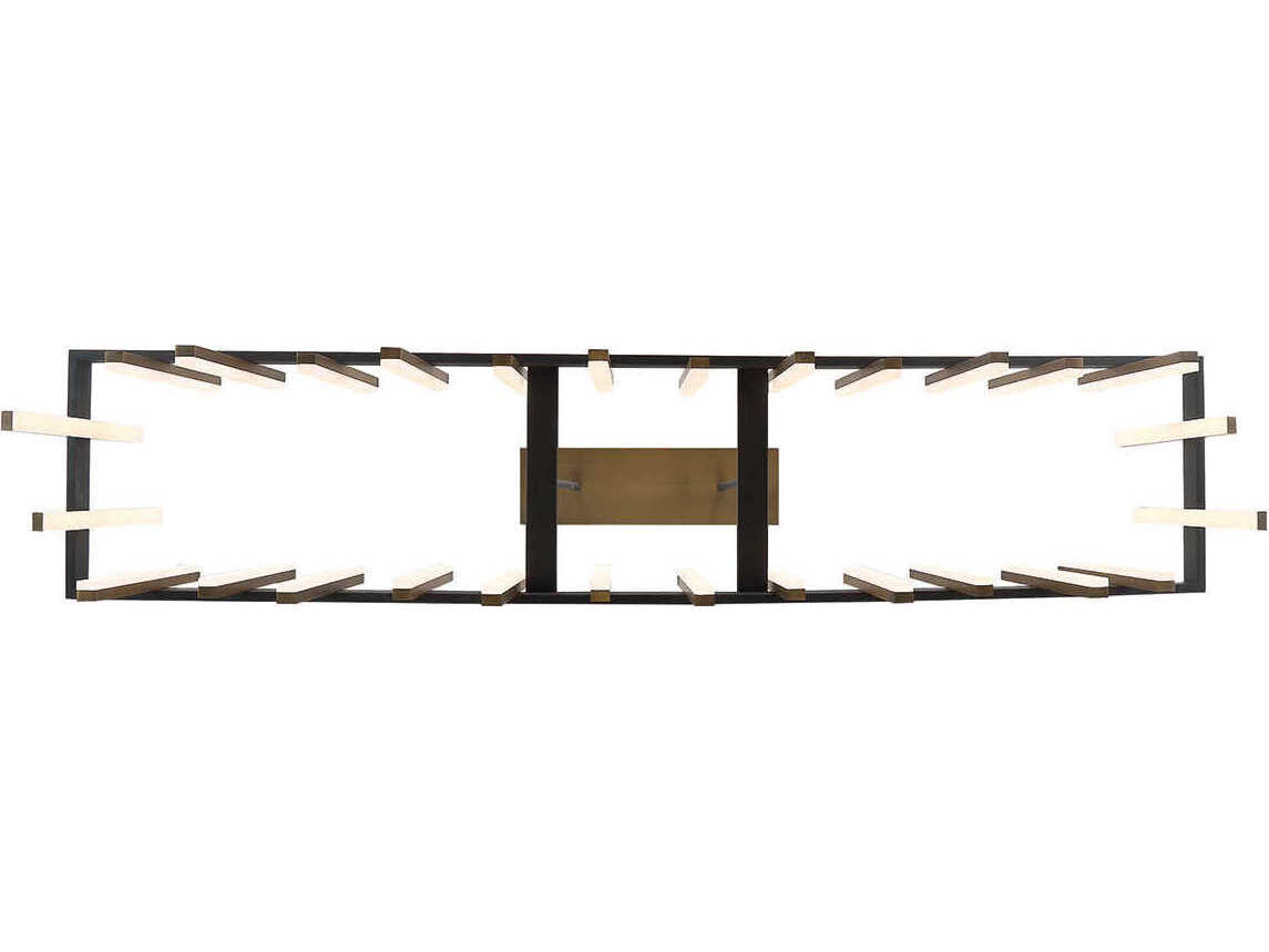 Modern Forms Harmonix 1-Light Black Aged Brass LED Linear Island Pendant
