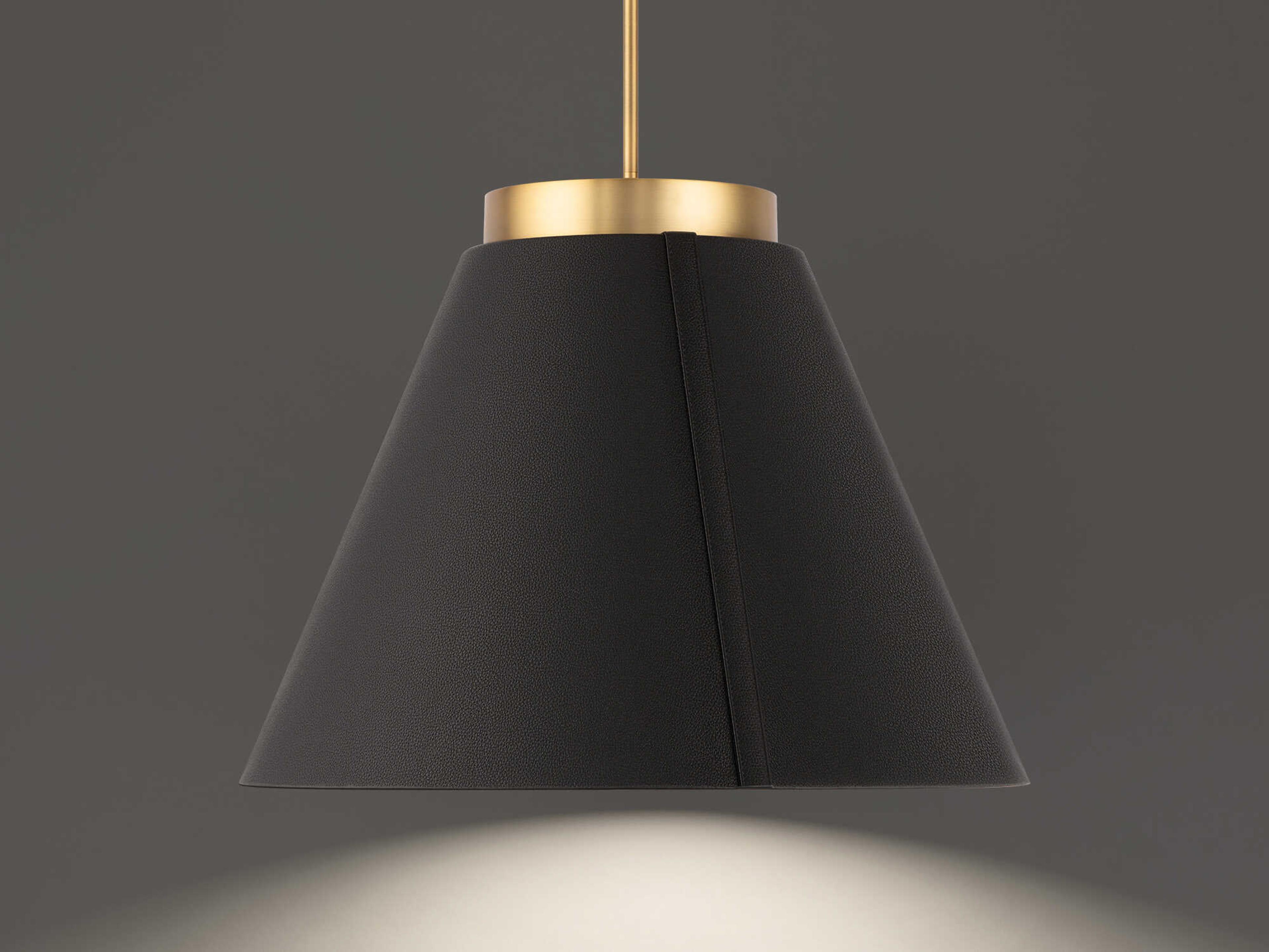 Modern Forms Bentley 1-Light Black Aged Brass LED Pendant