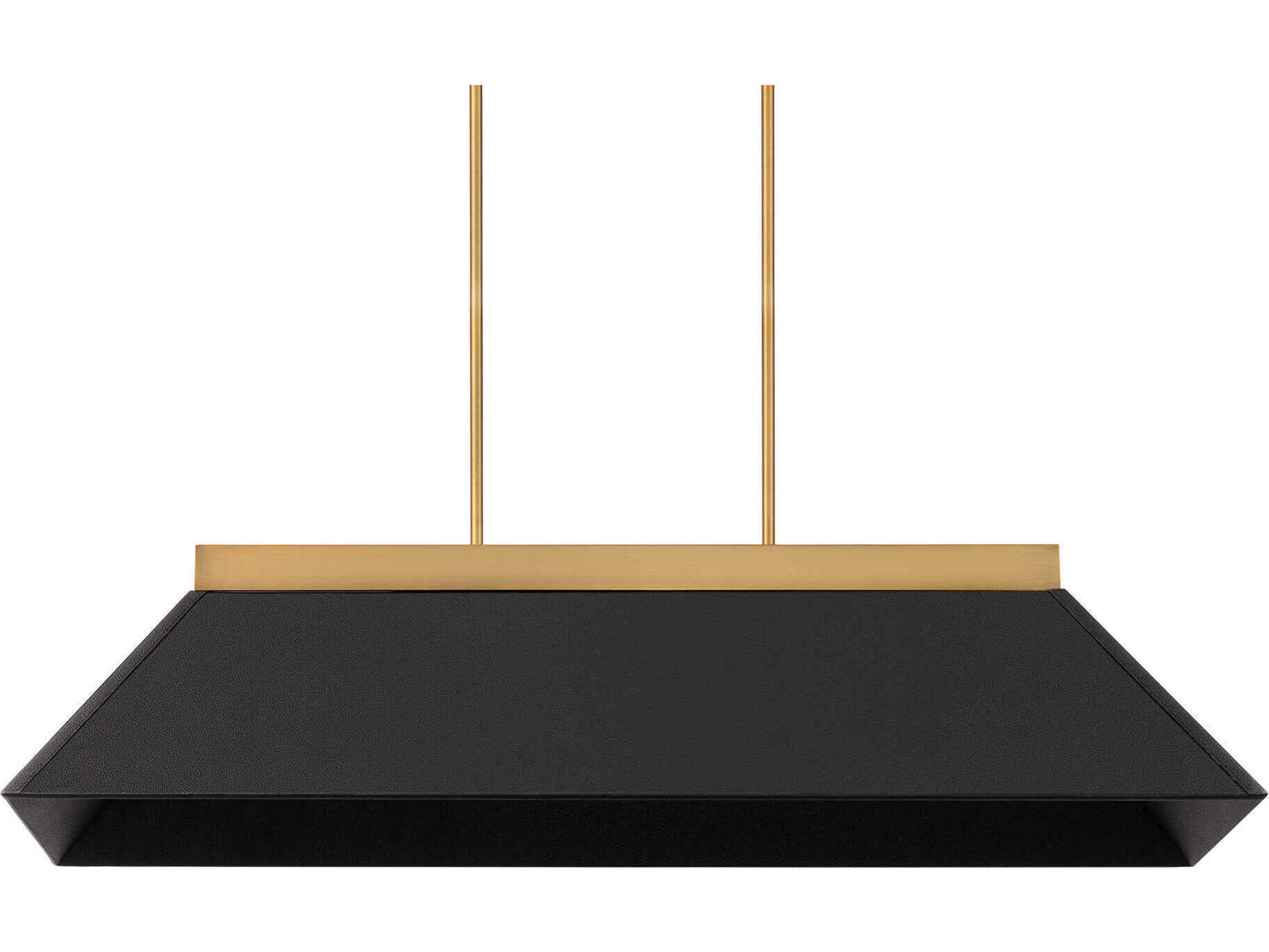 Modern Forms Bentley 1-Light Black Aged Brass LED Linear Island Pendant