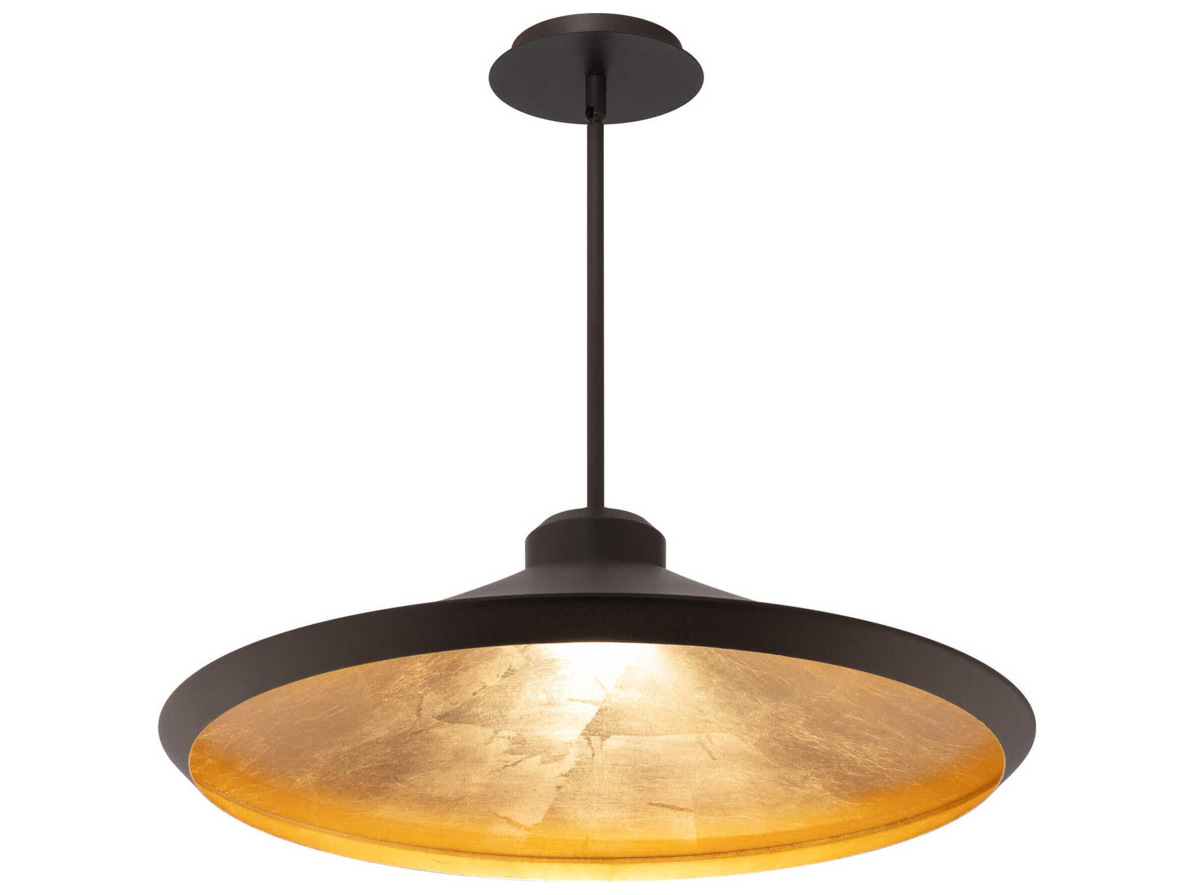 Alfa 1-Light Bronze Gold Leaf LED Pendant