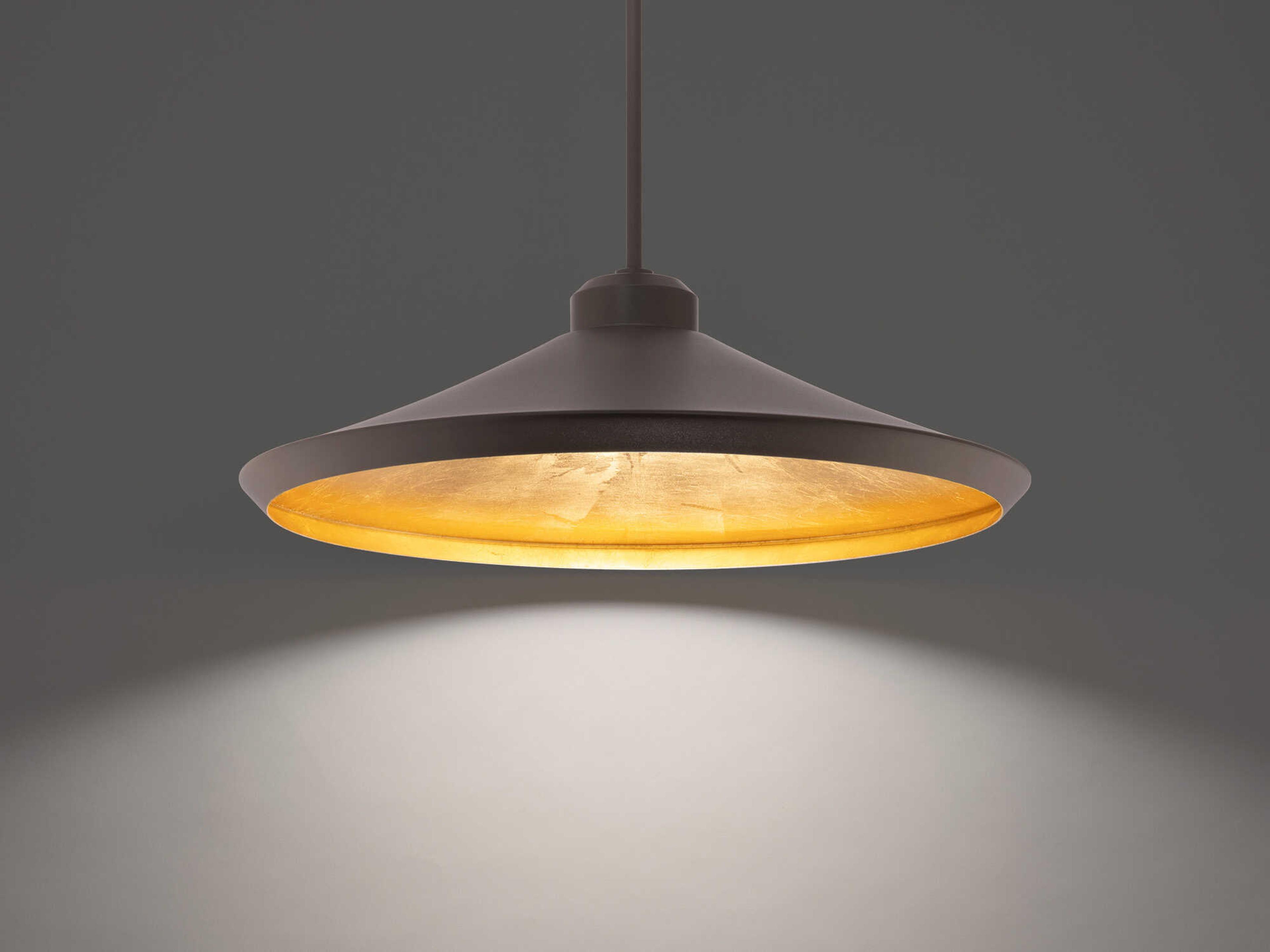 Modern Forms Alfa 1-Light Bronze Gold Leaf LED Pendant