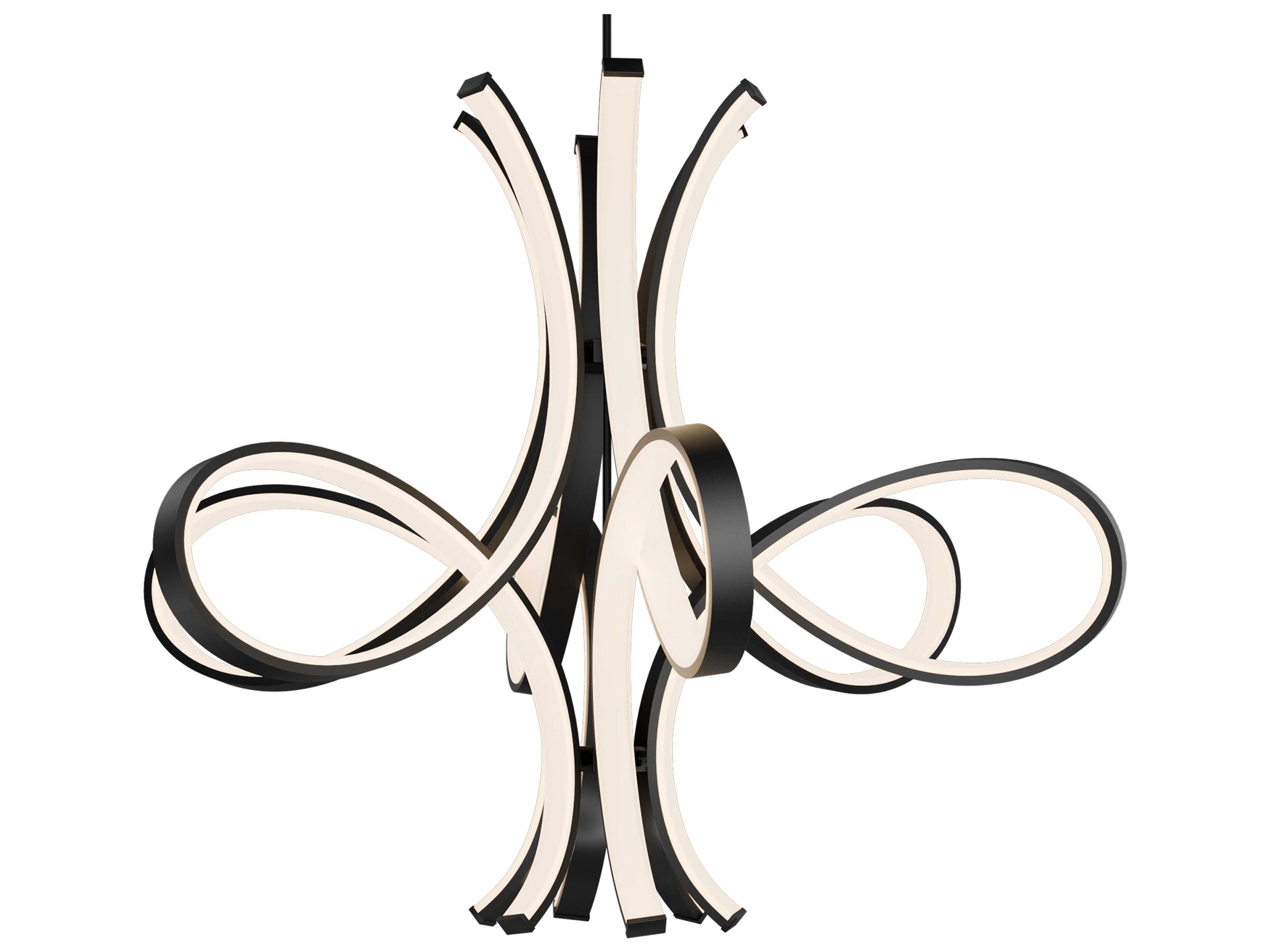 Modern Forms Fleur De Lis 1-Light Black Pendant