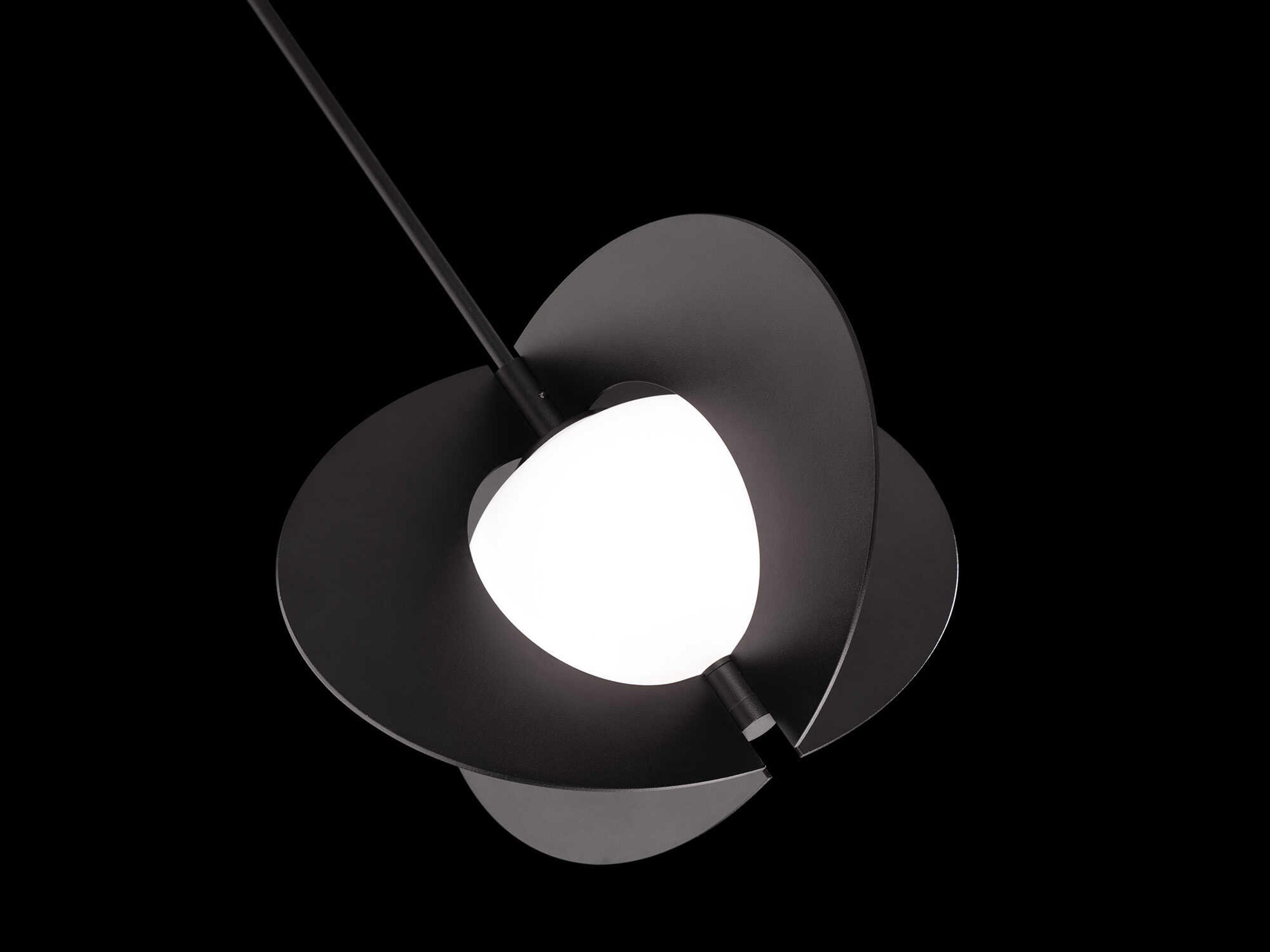Modern Forms Echelon 1-Light Black Glass LED Geometric Pendant