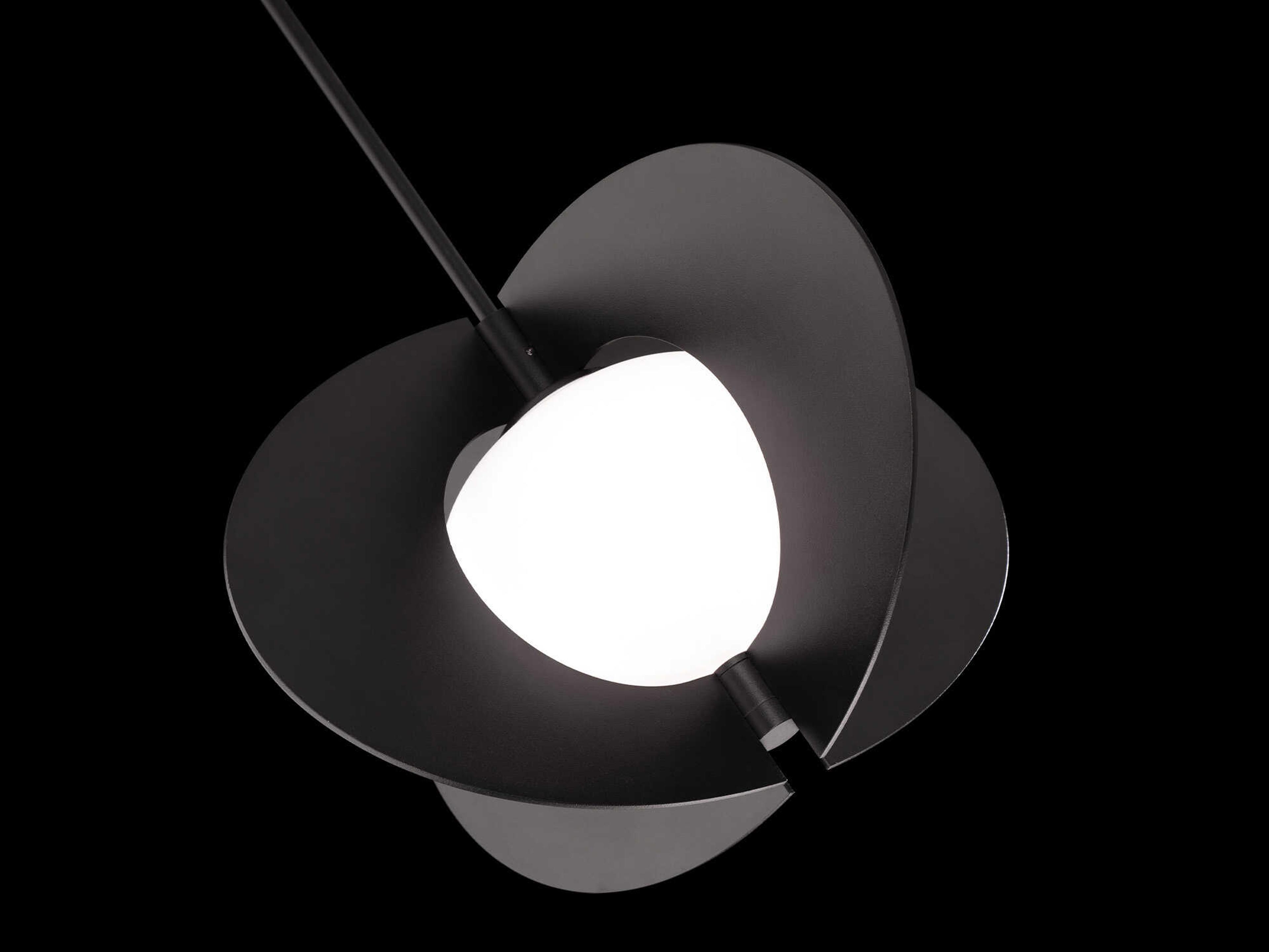 Modern Forms Echelon 1-Light Black Glass LED Geometric Pendant