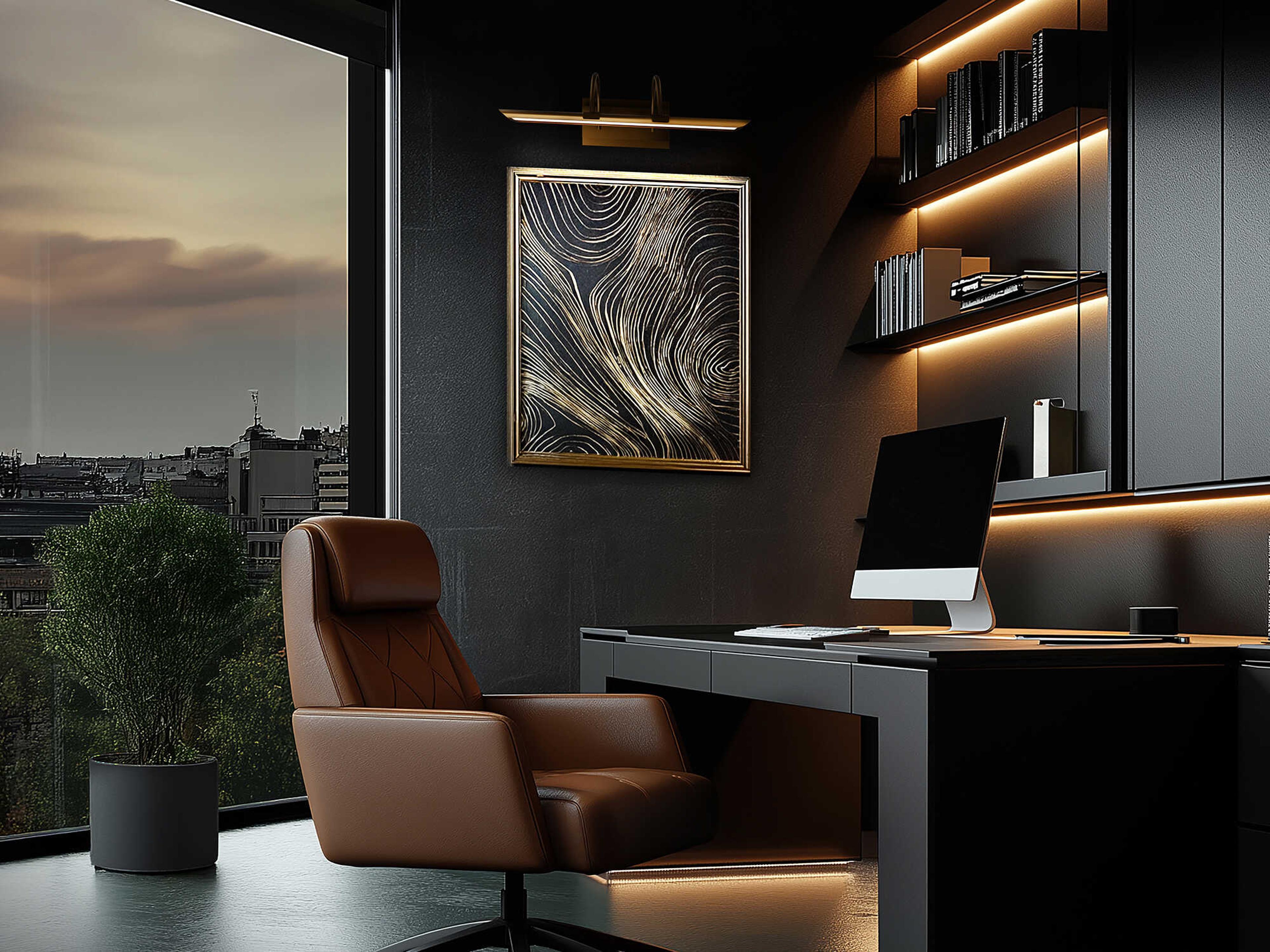 Modern Forms Ansel 1-Light Aged Brass Picture Light