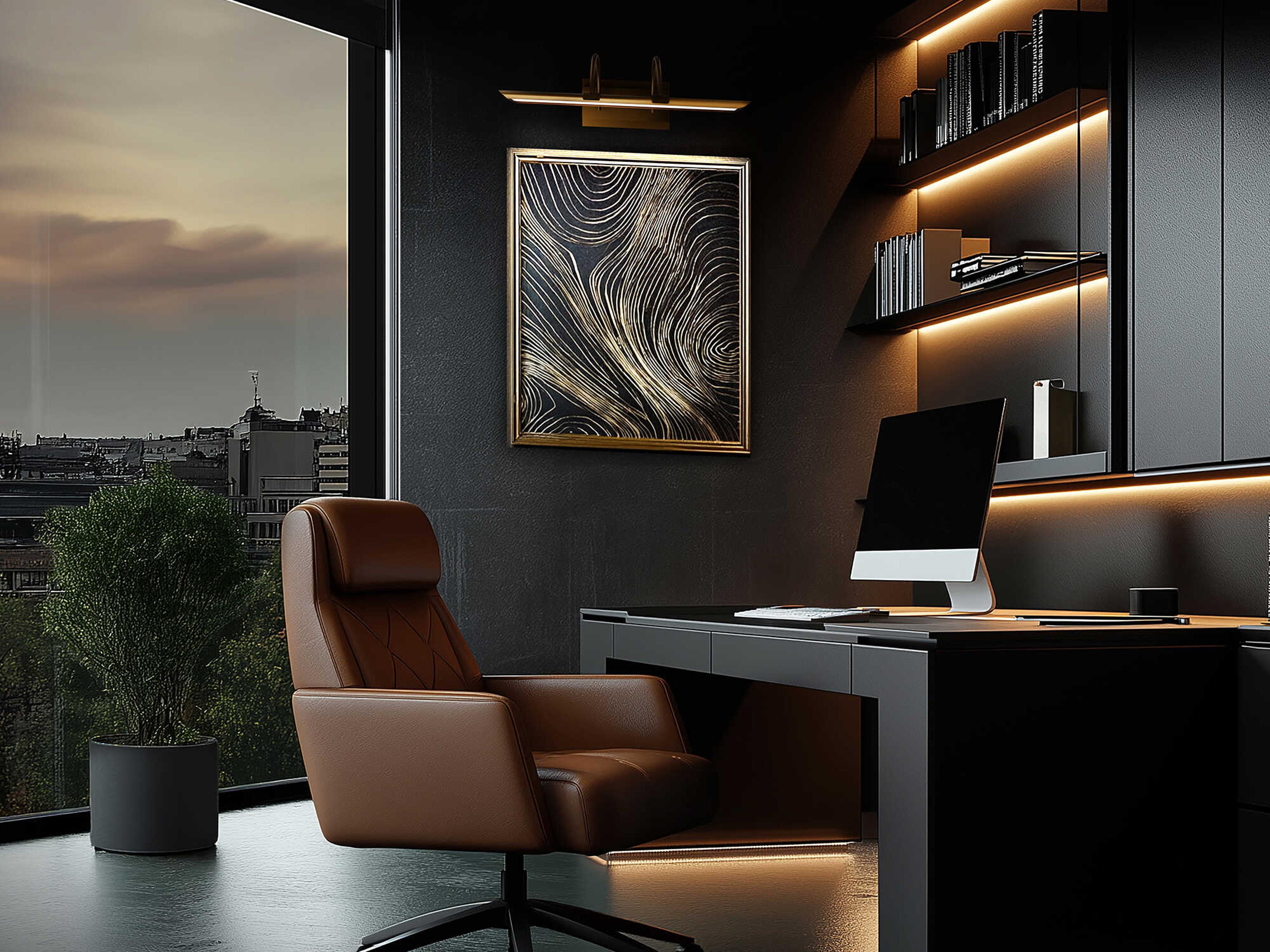 Modern Forms Ansel 1-Light Aged Brass Picture Light