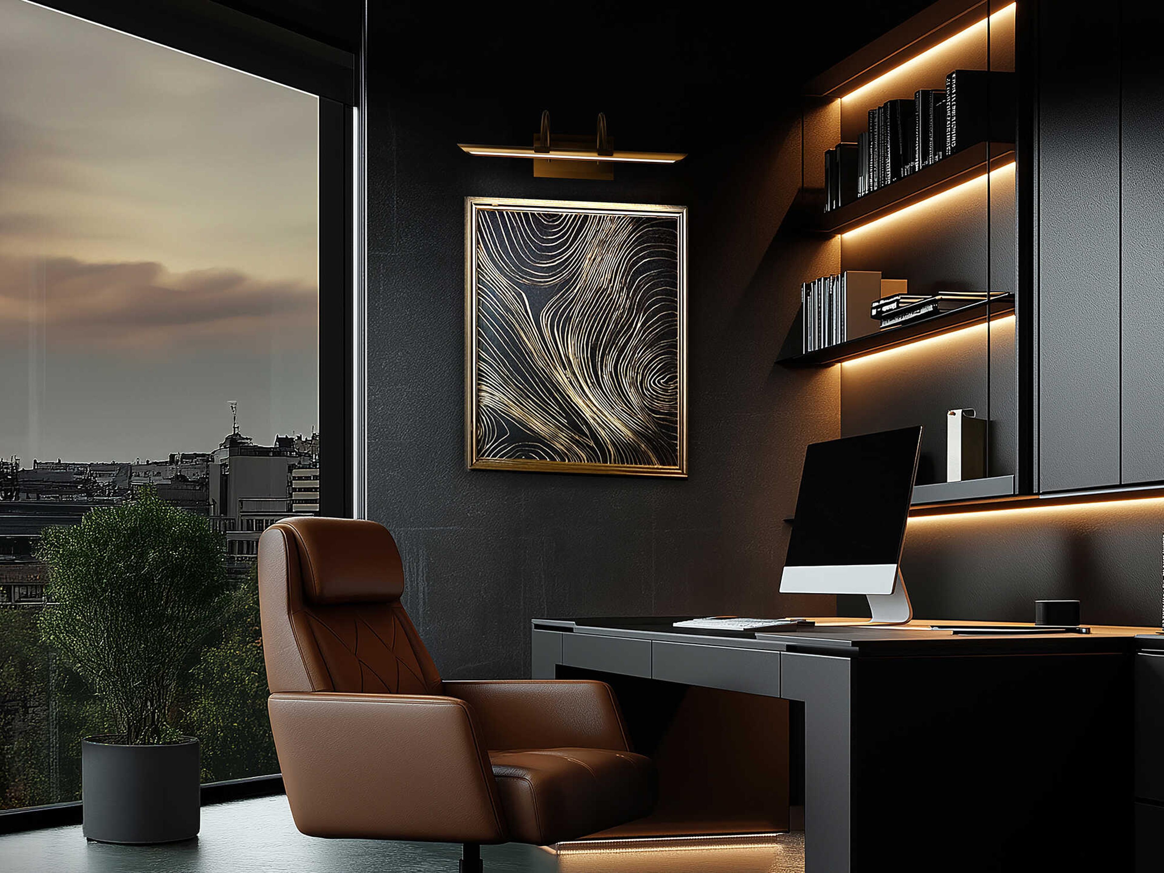 Modern Forms Ansel 1-Light Aged Brass Picture Light