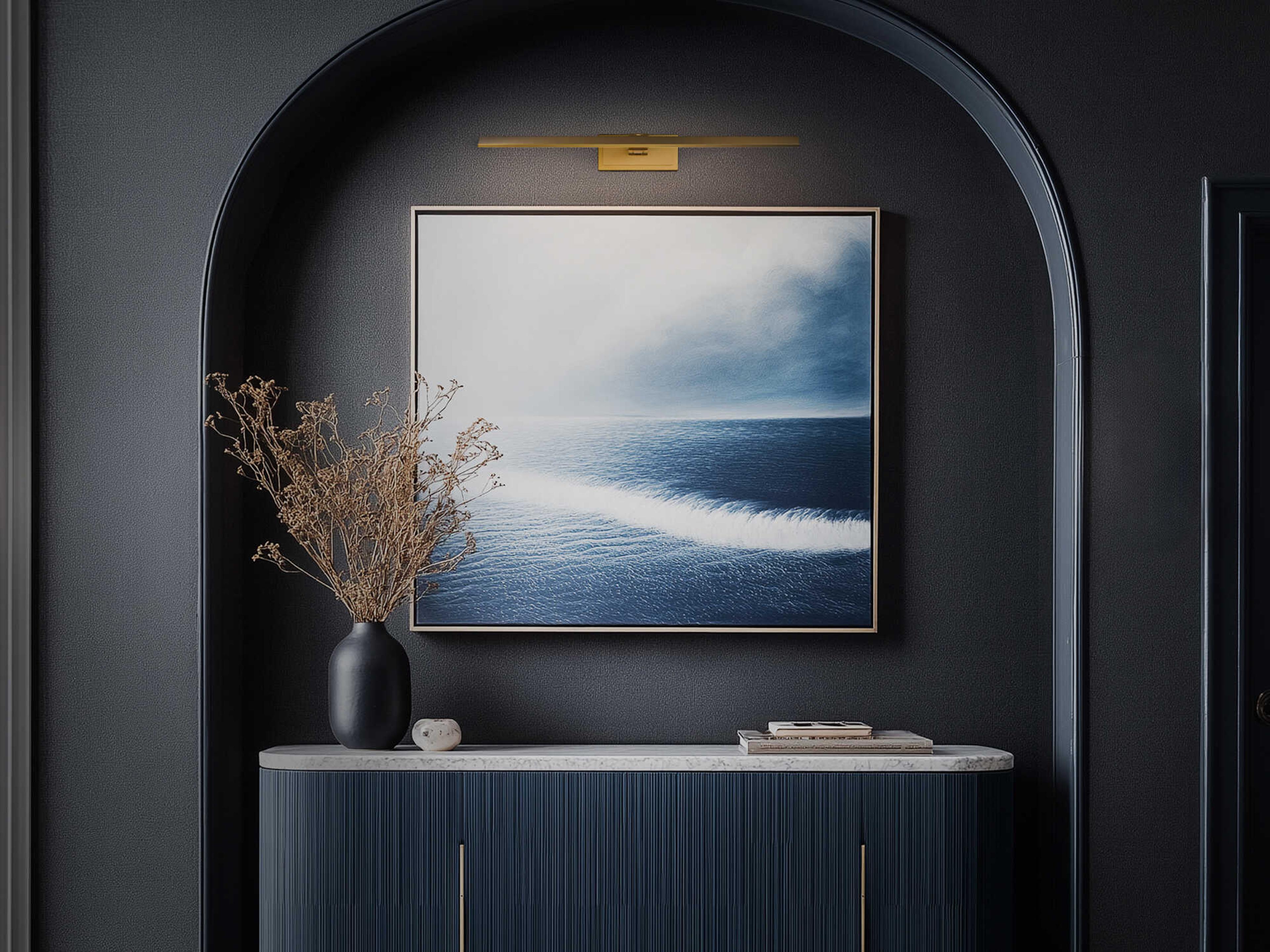 Modern Forms Diver 1-Light Aged Brass Picture Light