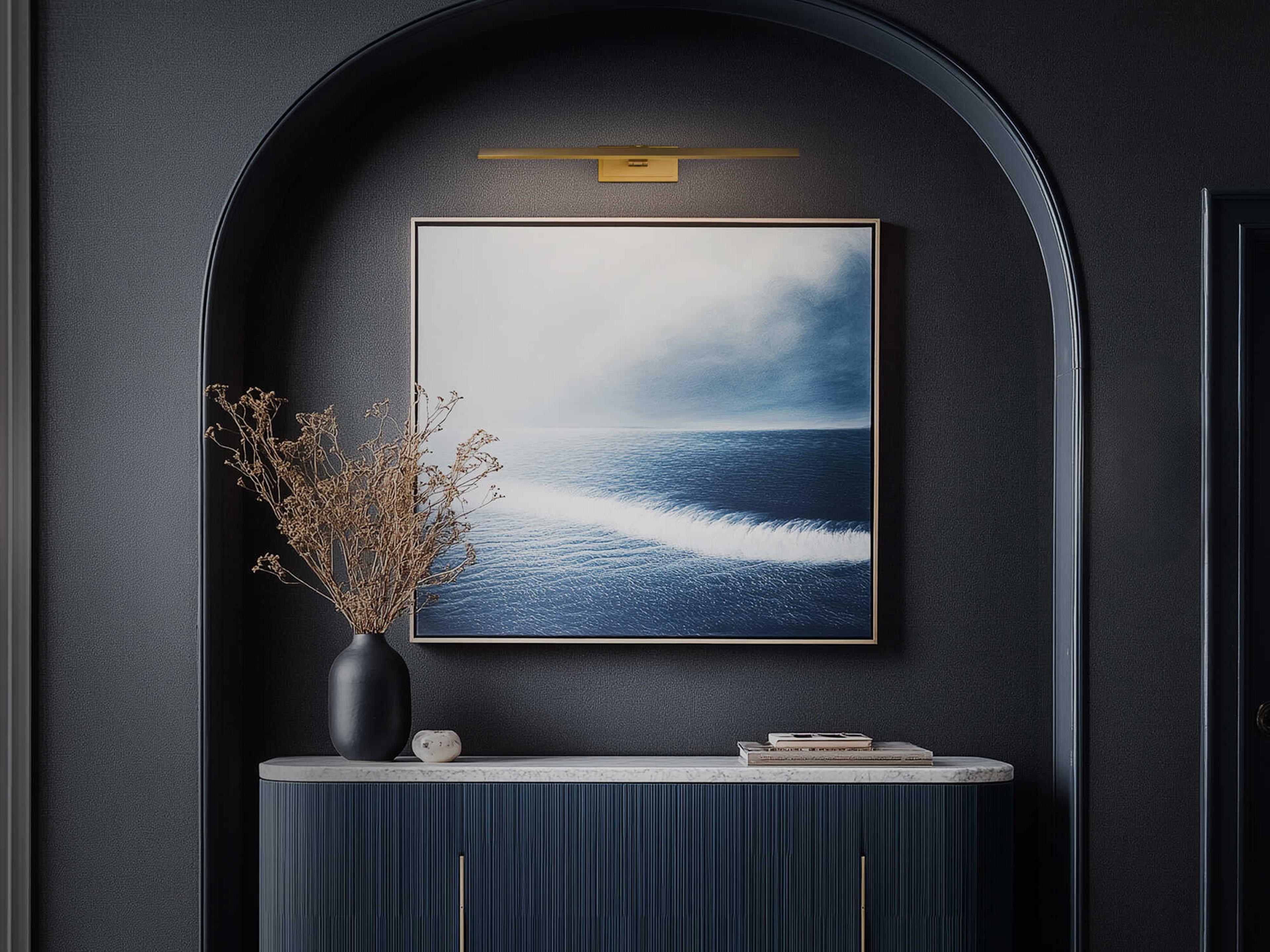 Modern Forms Diver 1-Light Aged Brass Picture Light